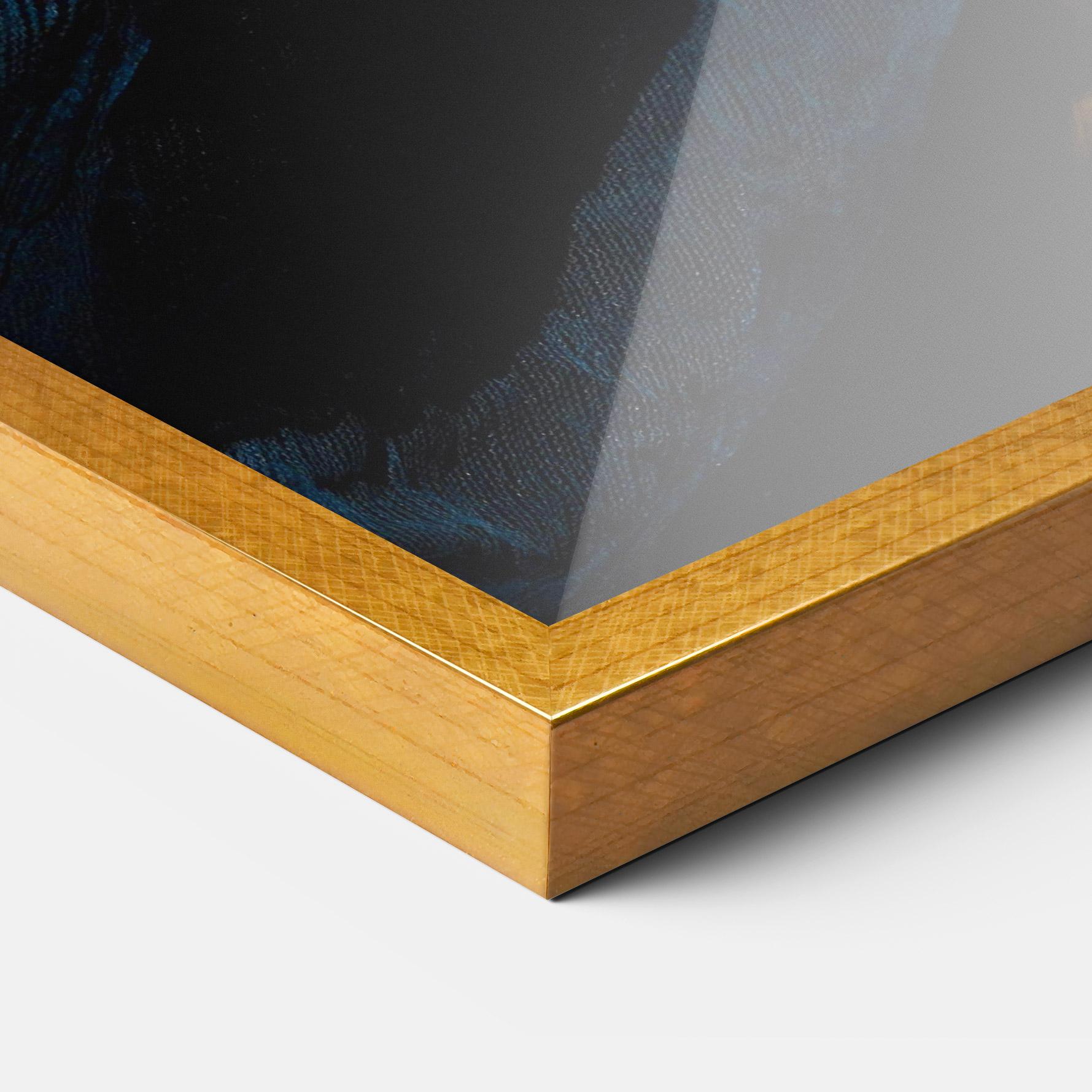 Plakat w Ramie Blue Lines mockup 3