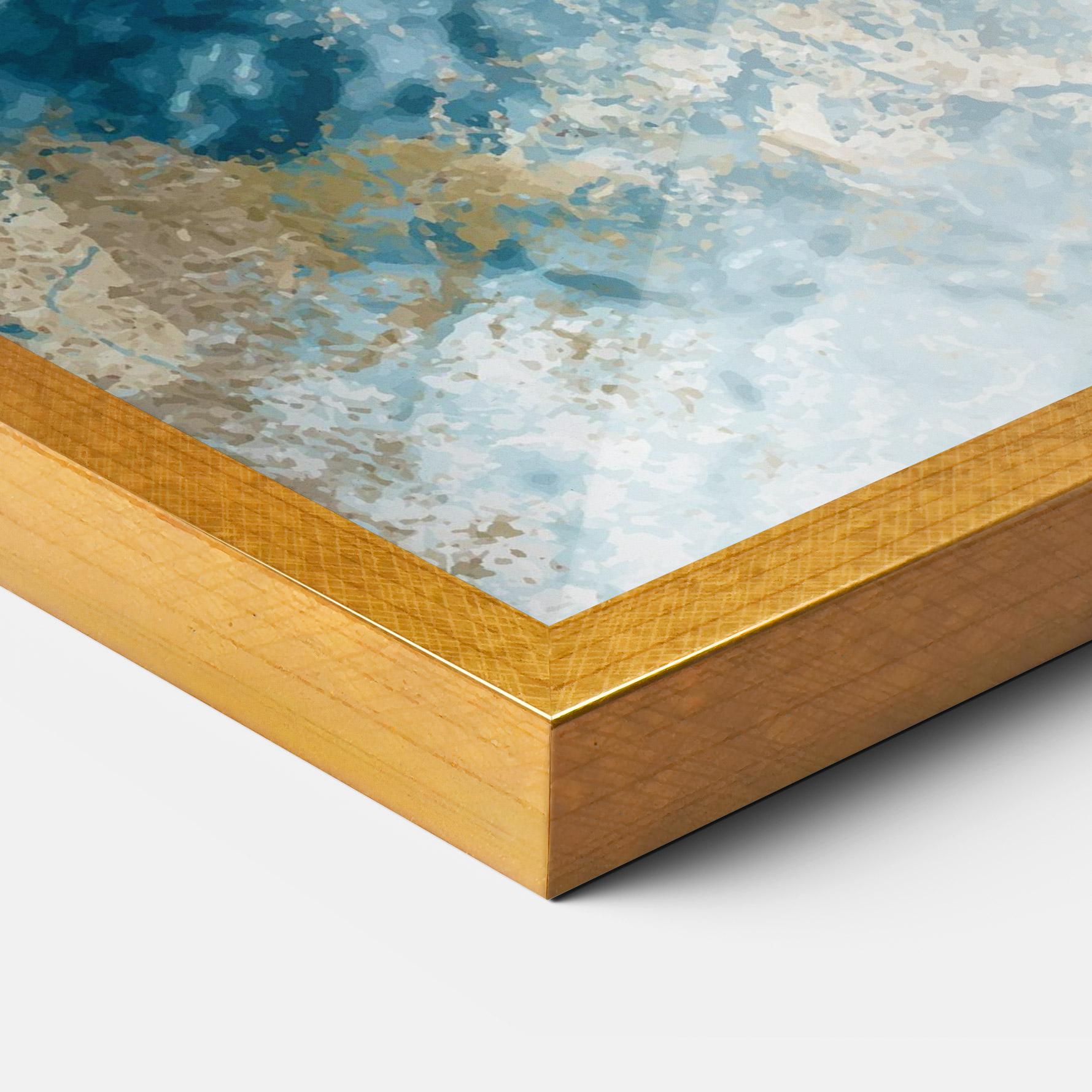 Plakat w Ramie Blue Water Marble mockup 3