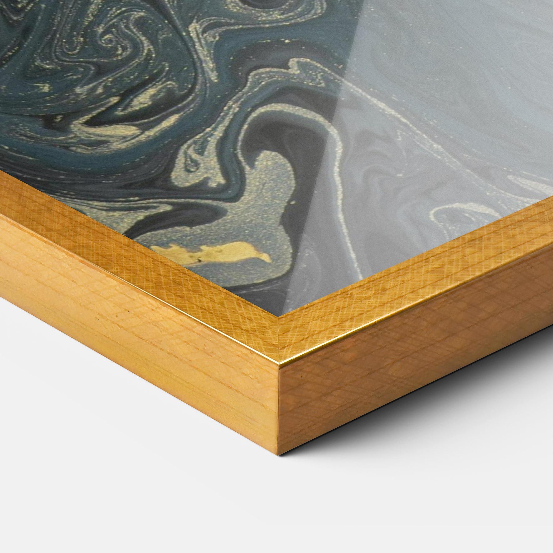 Plakat w Ramie Dark Blue Marble mockup 3