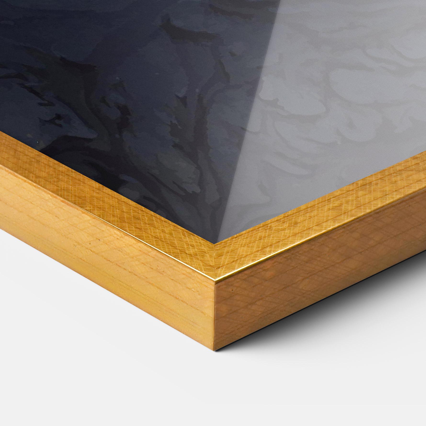 Plakat w Ramie Dark Blue Painting mockup 3