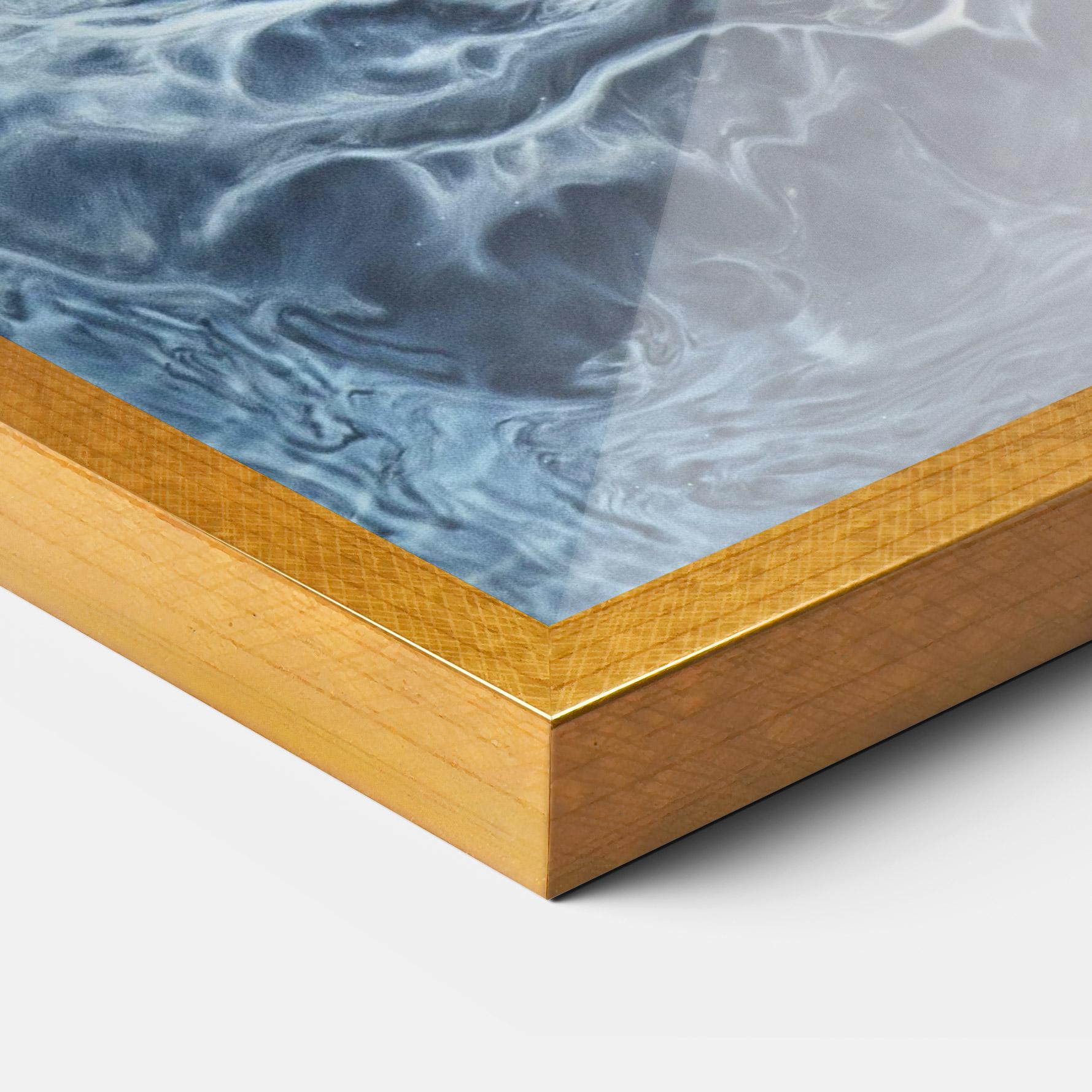 Plakat w Ramie Dark Blue Wave mockup 3