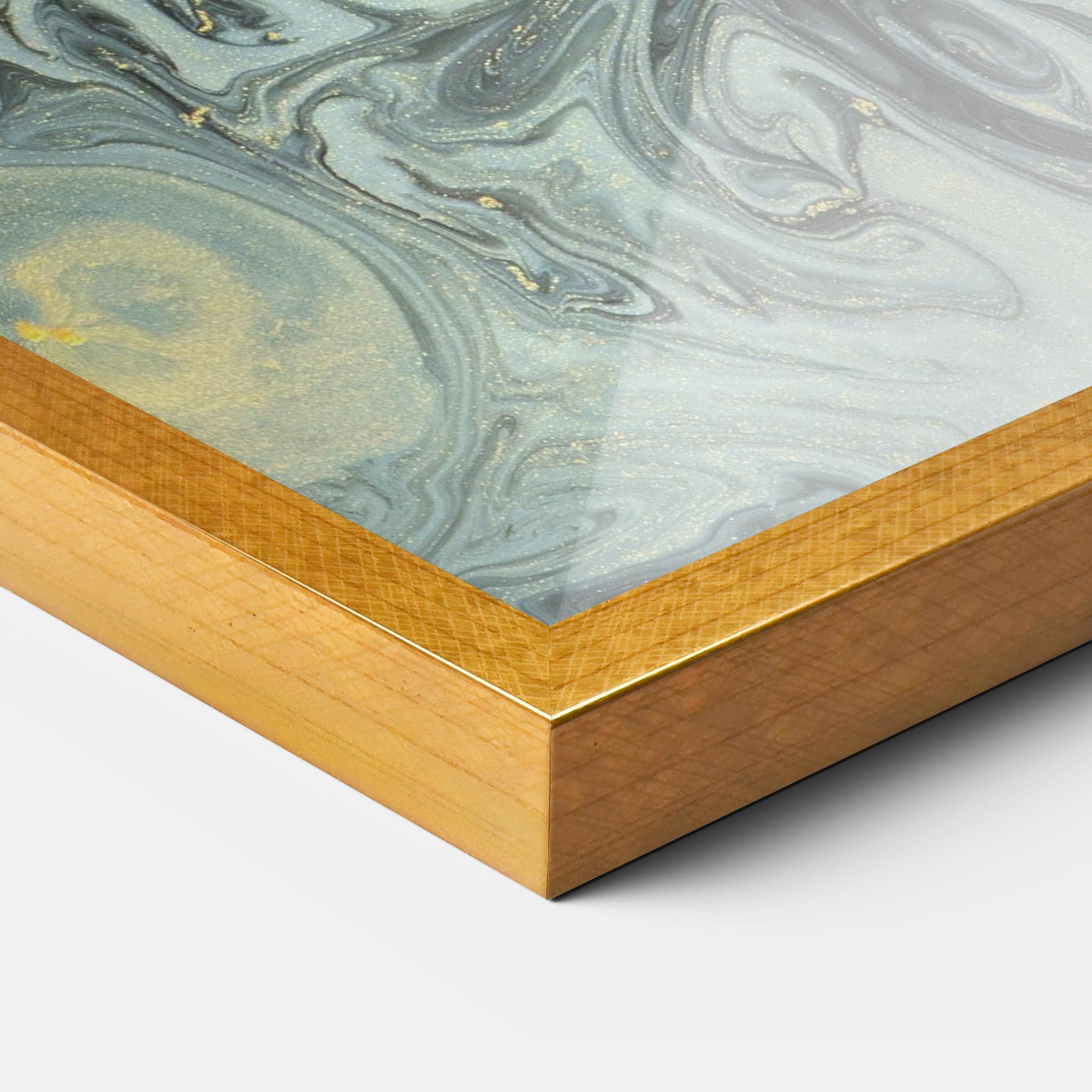 Plakat w Ramie Dark Green Painting mockup 3