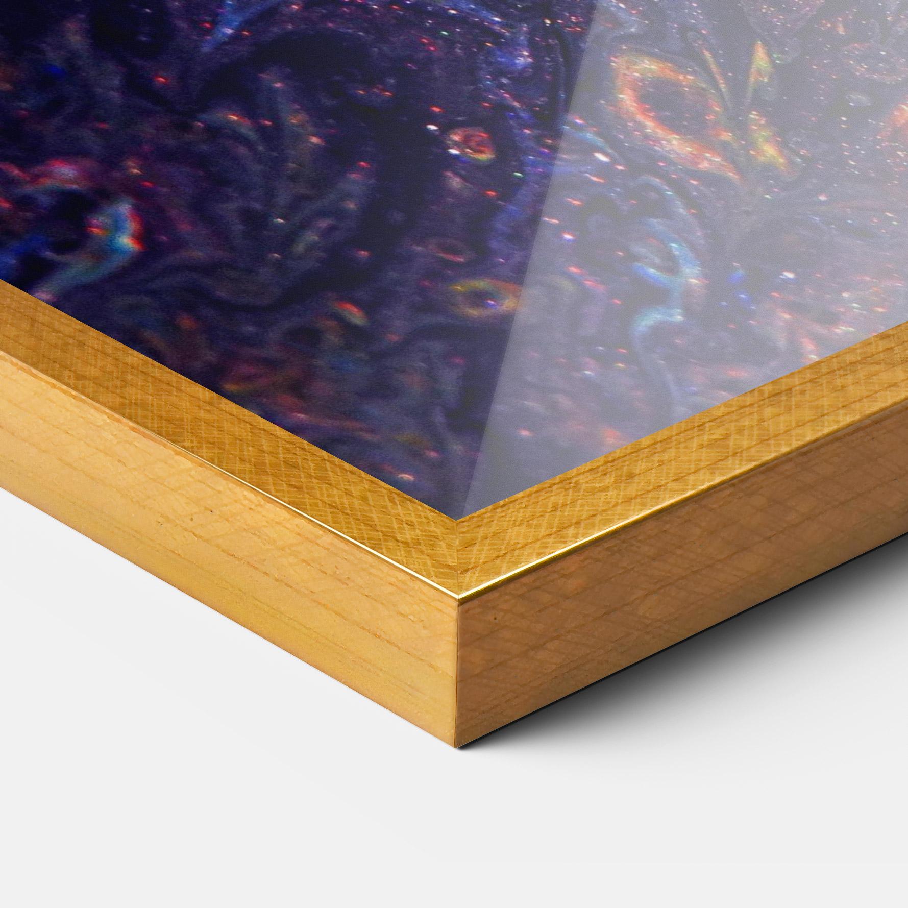 Plakat w Ramie Dark Purple Texture mockup 3