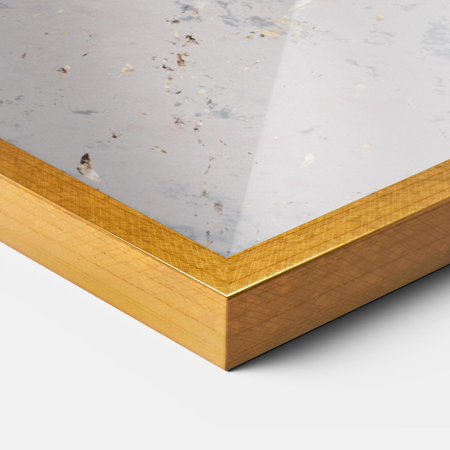 Plakat w Ramie Light Blue Golden Lines mockup 3