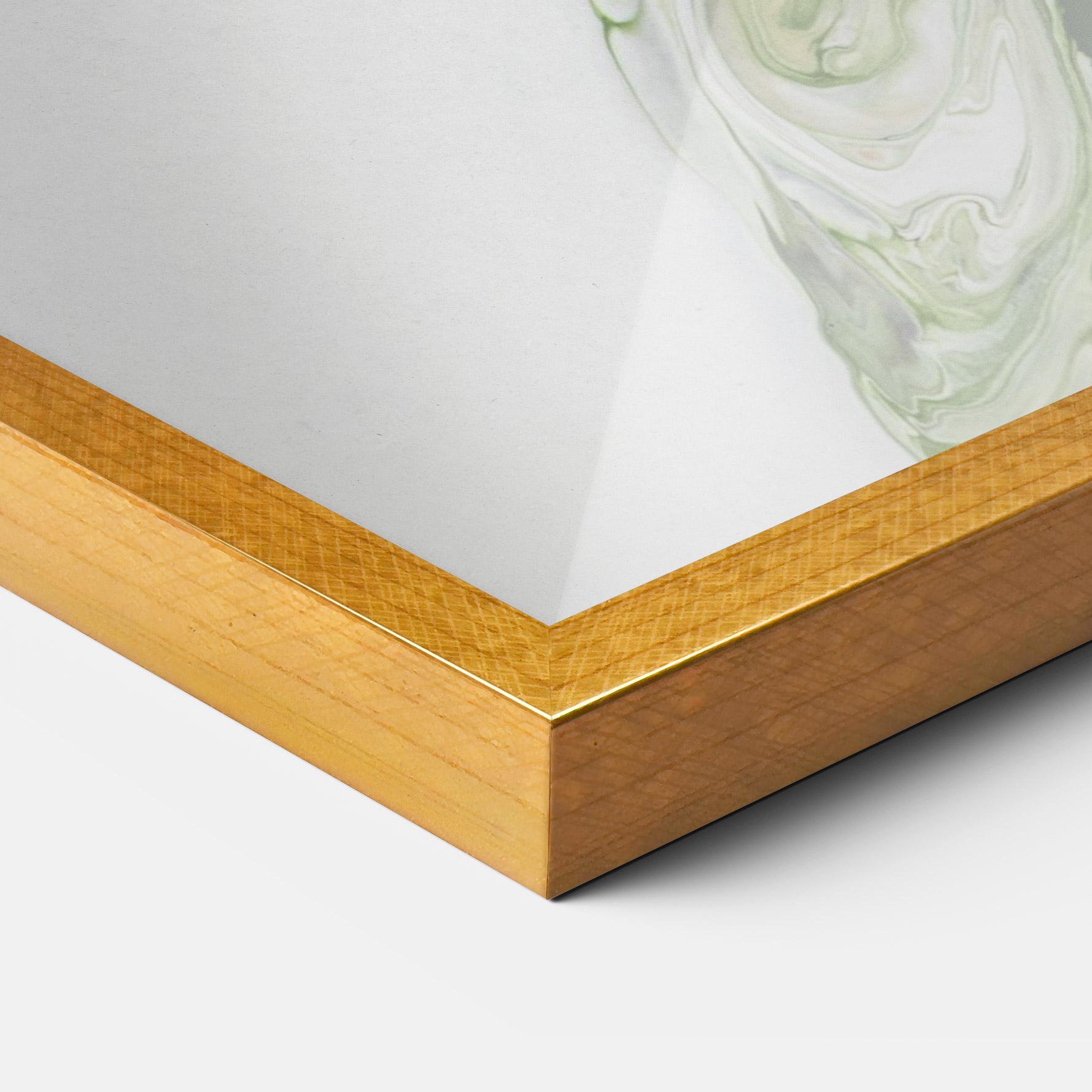 Plakat w Ramie Light Green Liquid mockup 3