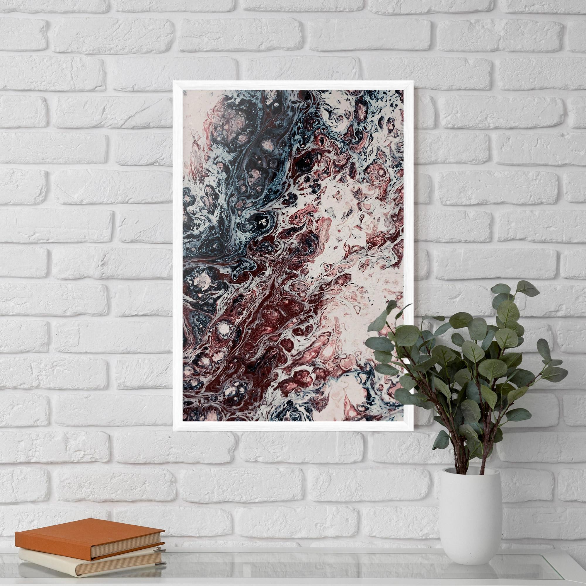 Plakat w Ramie Abstract Dark Red mockup 5