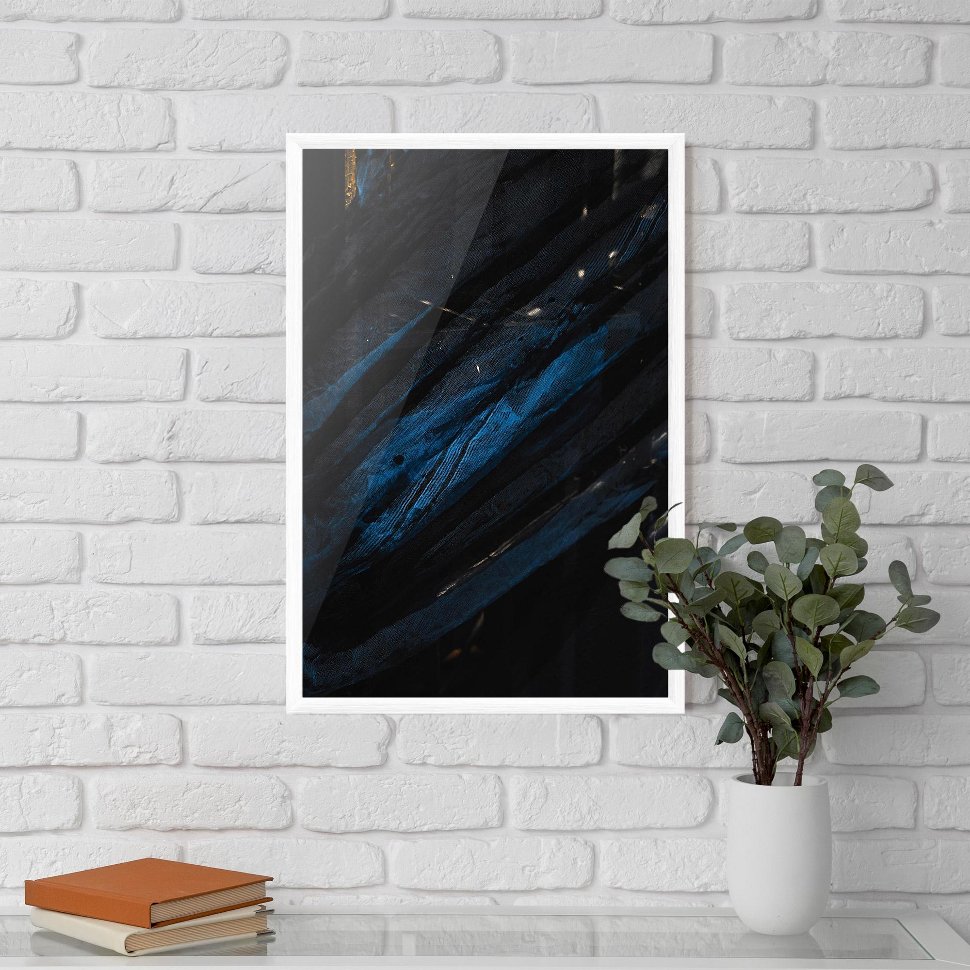 Plakat w Ramie Blue Lines mockup 5