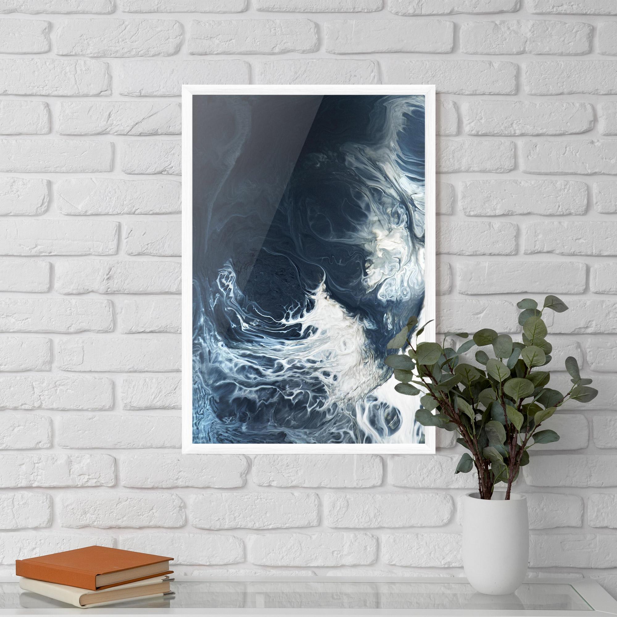 Plakat w Ramie Dark Blue Wave mockup 5