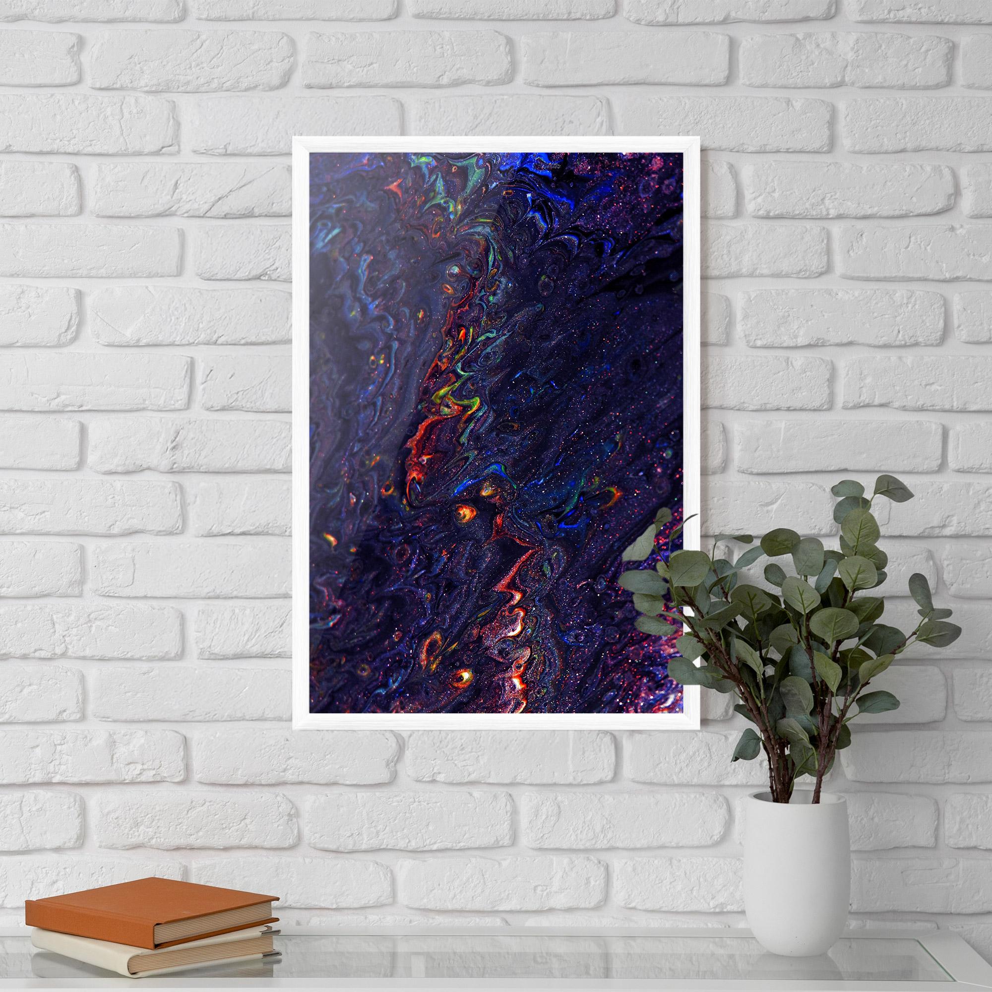 Plakat w Ramie Dark Purple Texture mockup 5