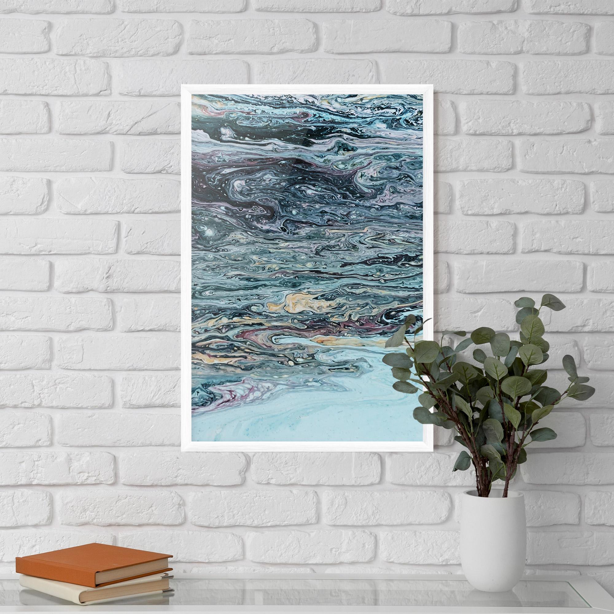 Plakat w Ramie Light Blue Abstract mockup 5