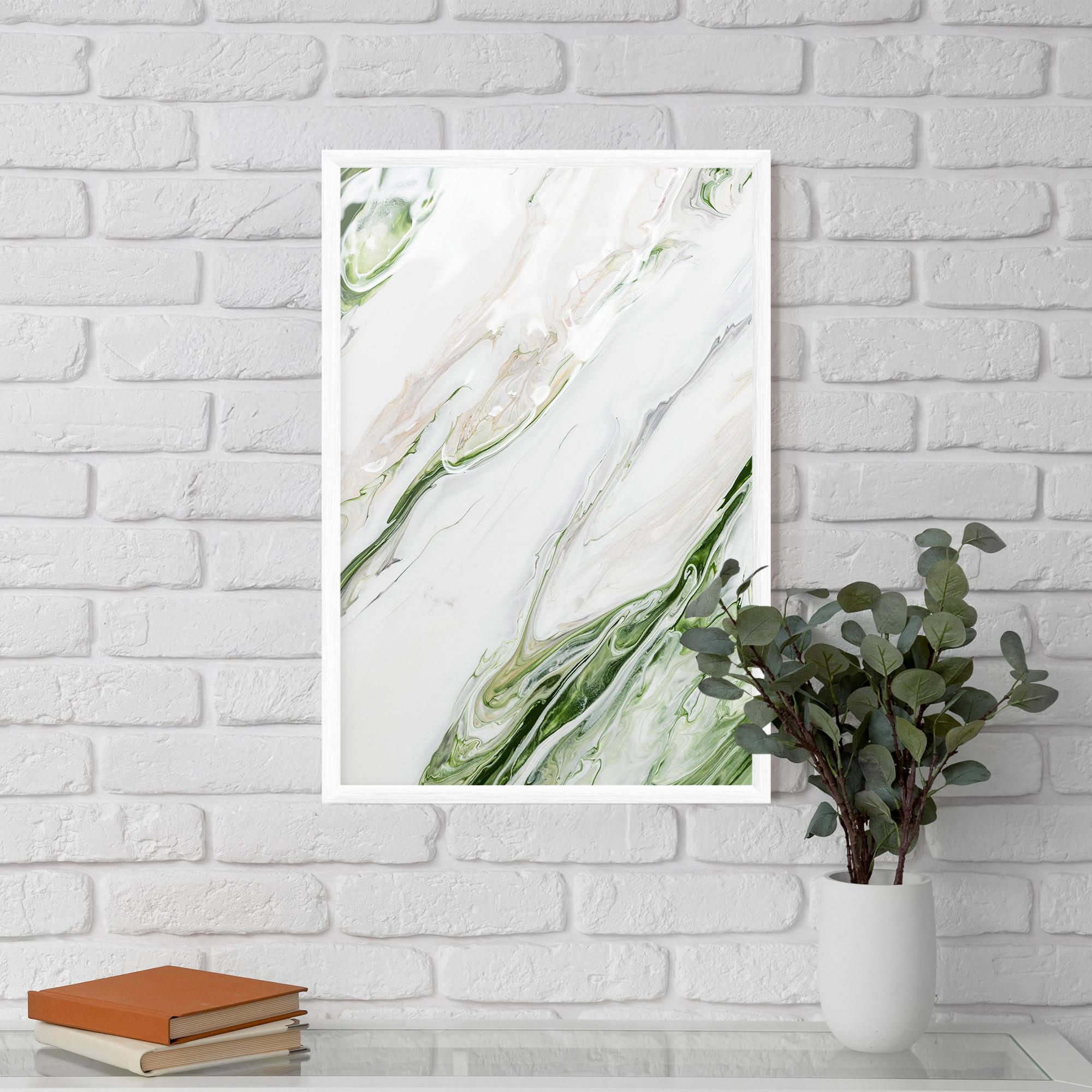 Plakat w Ramie Light Green Liquid mockup 5