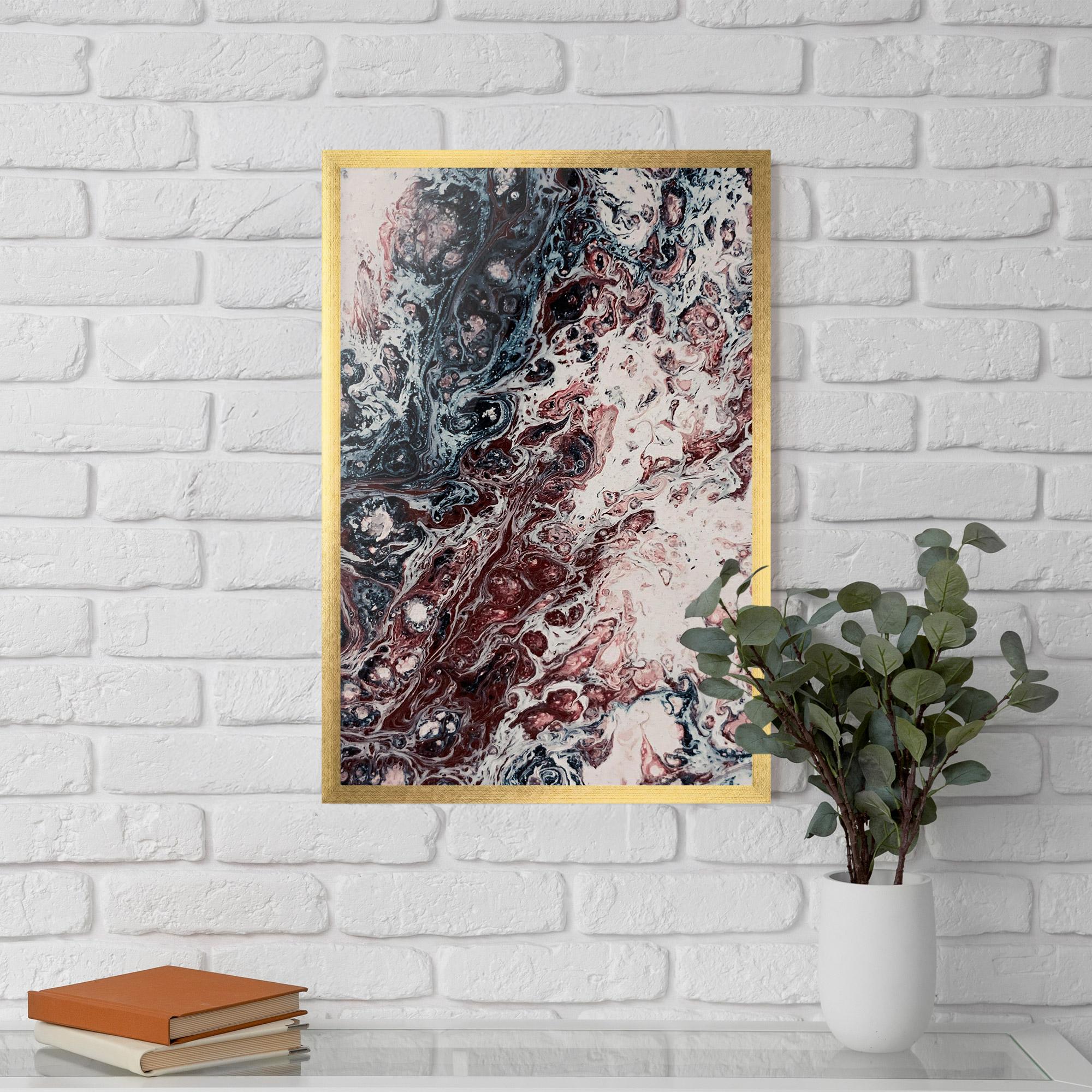 Plakat w Ramie Abstract Dark Red mockup 5