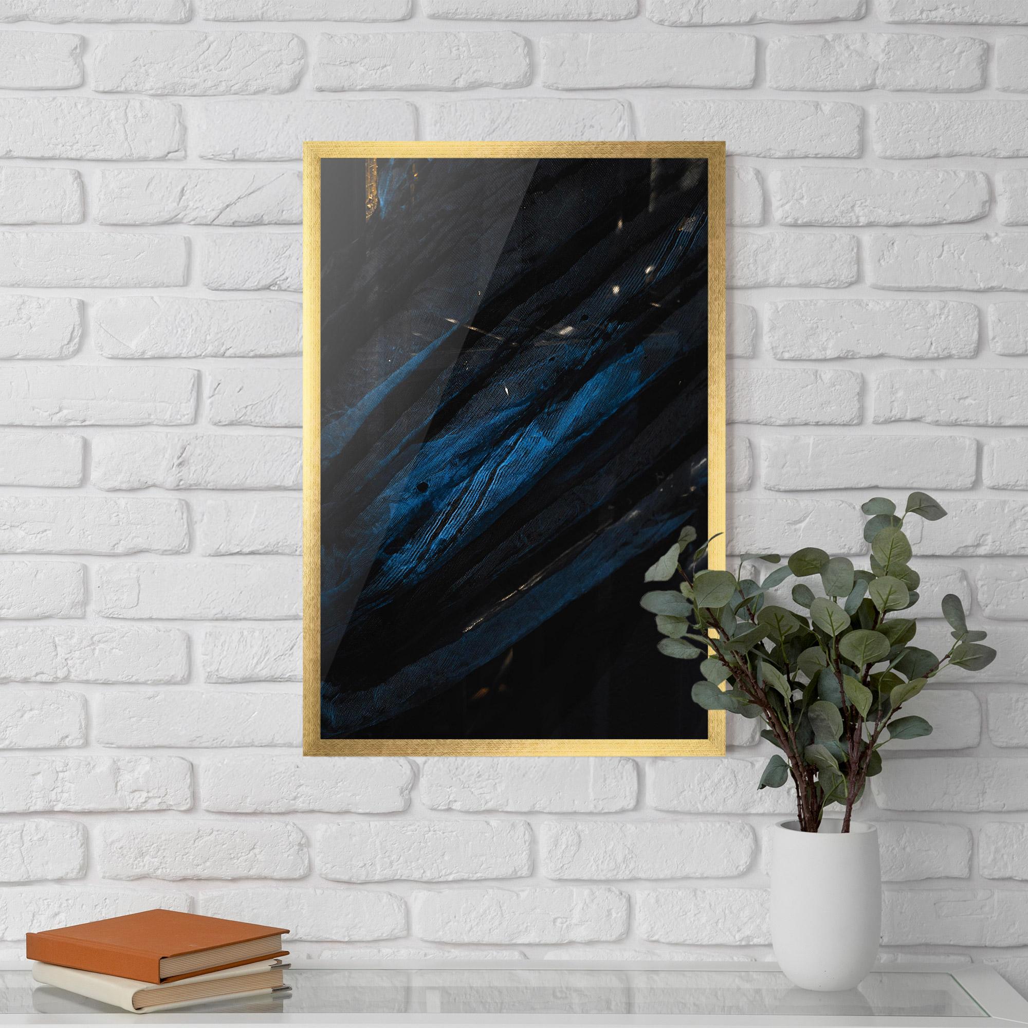 Plakat w Ramie Blue Lines mockup 5