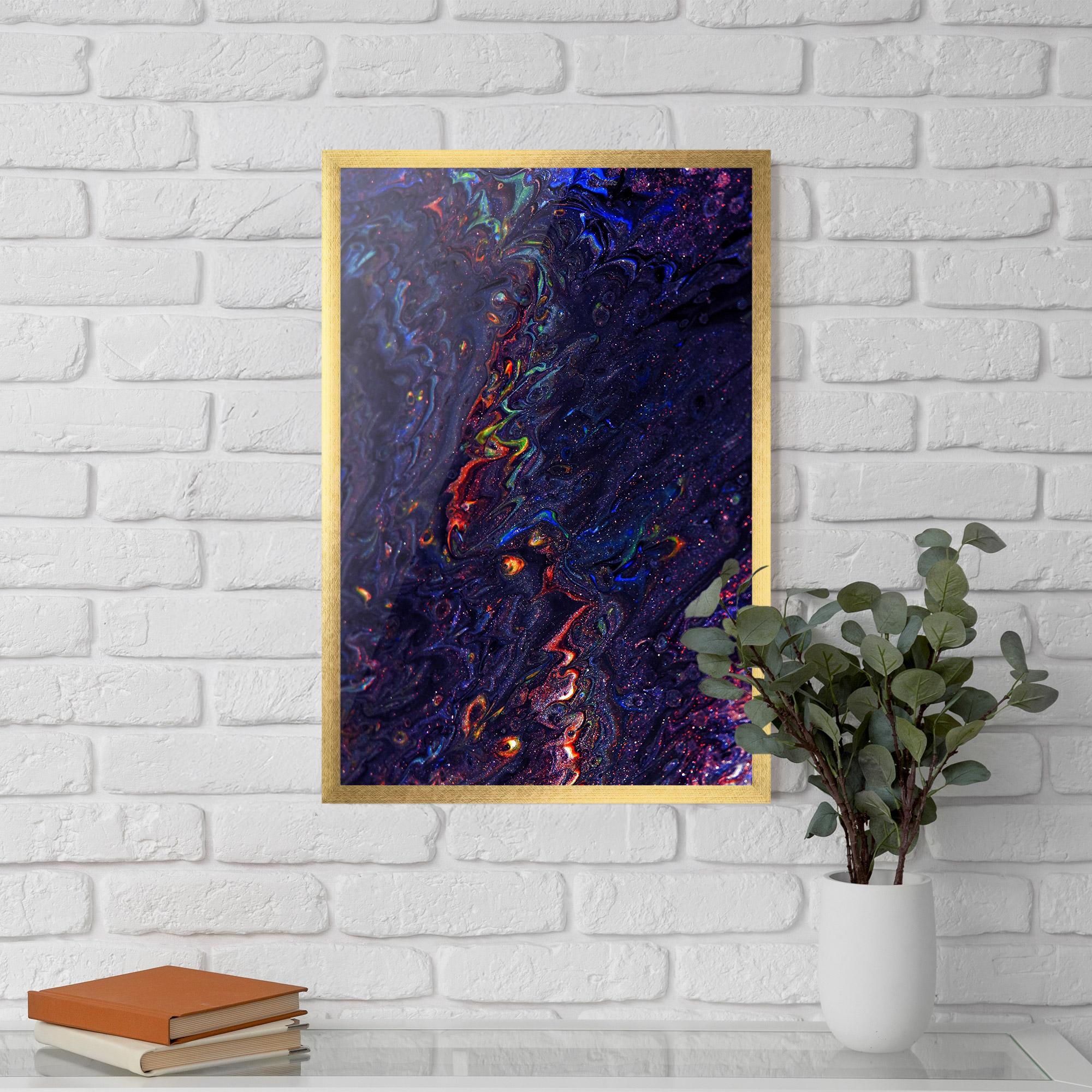 Plakat w Ramie Dark Purple Texture mockup 5