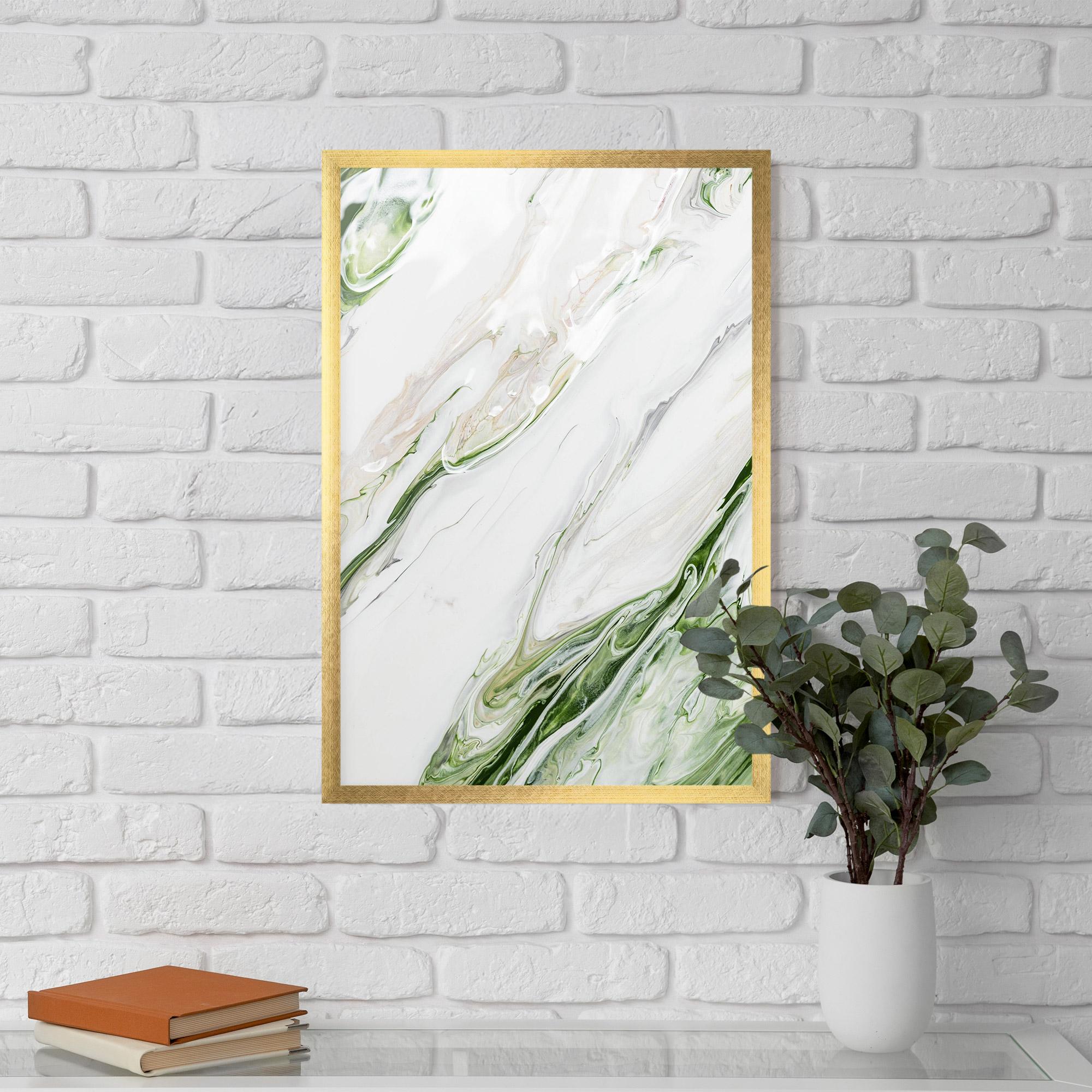 Plakat w Ramie Light Green Liquid mockup 5