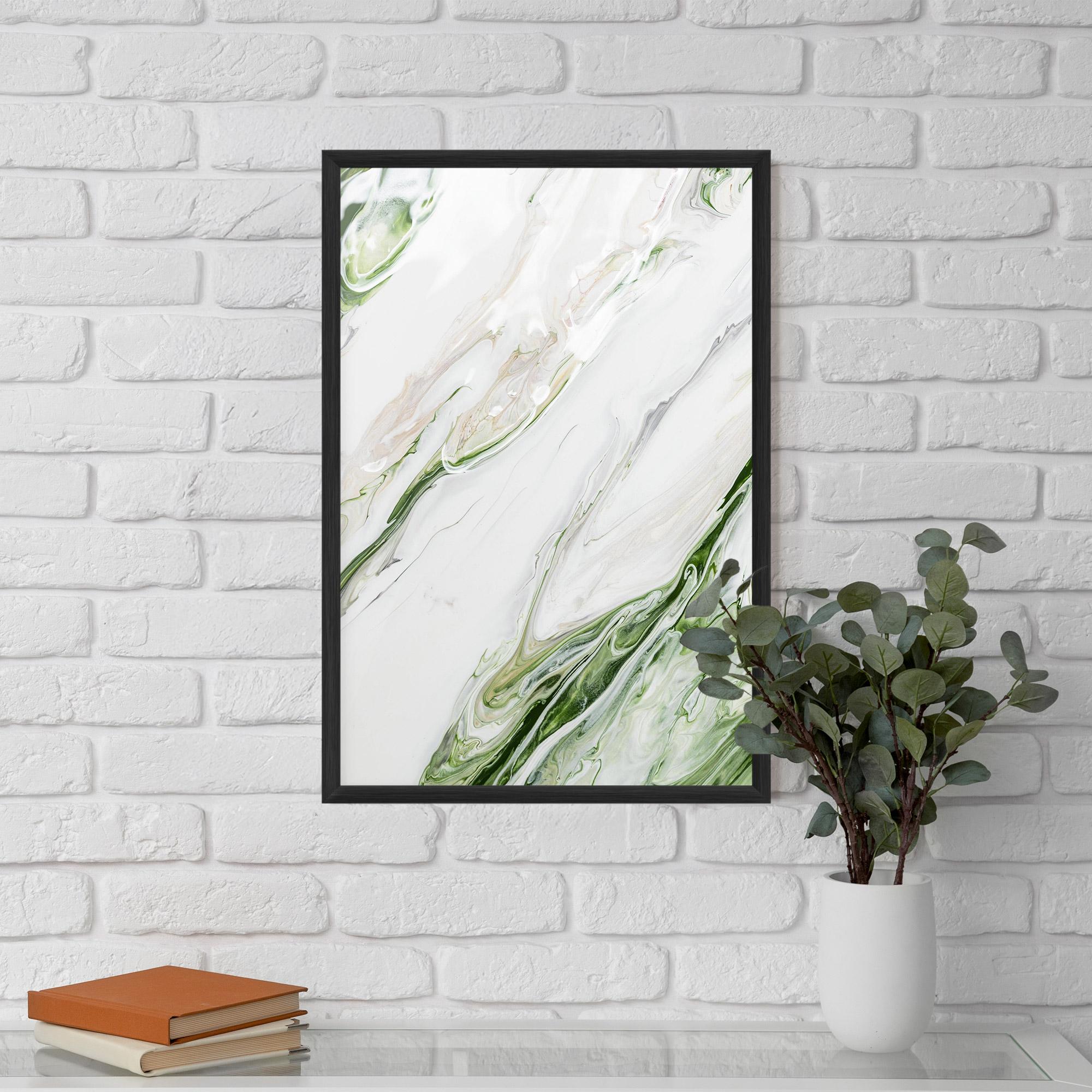 Plakat w Ramie Light Green Liquid mockup 5