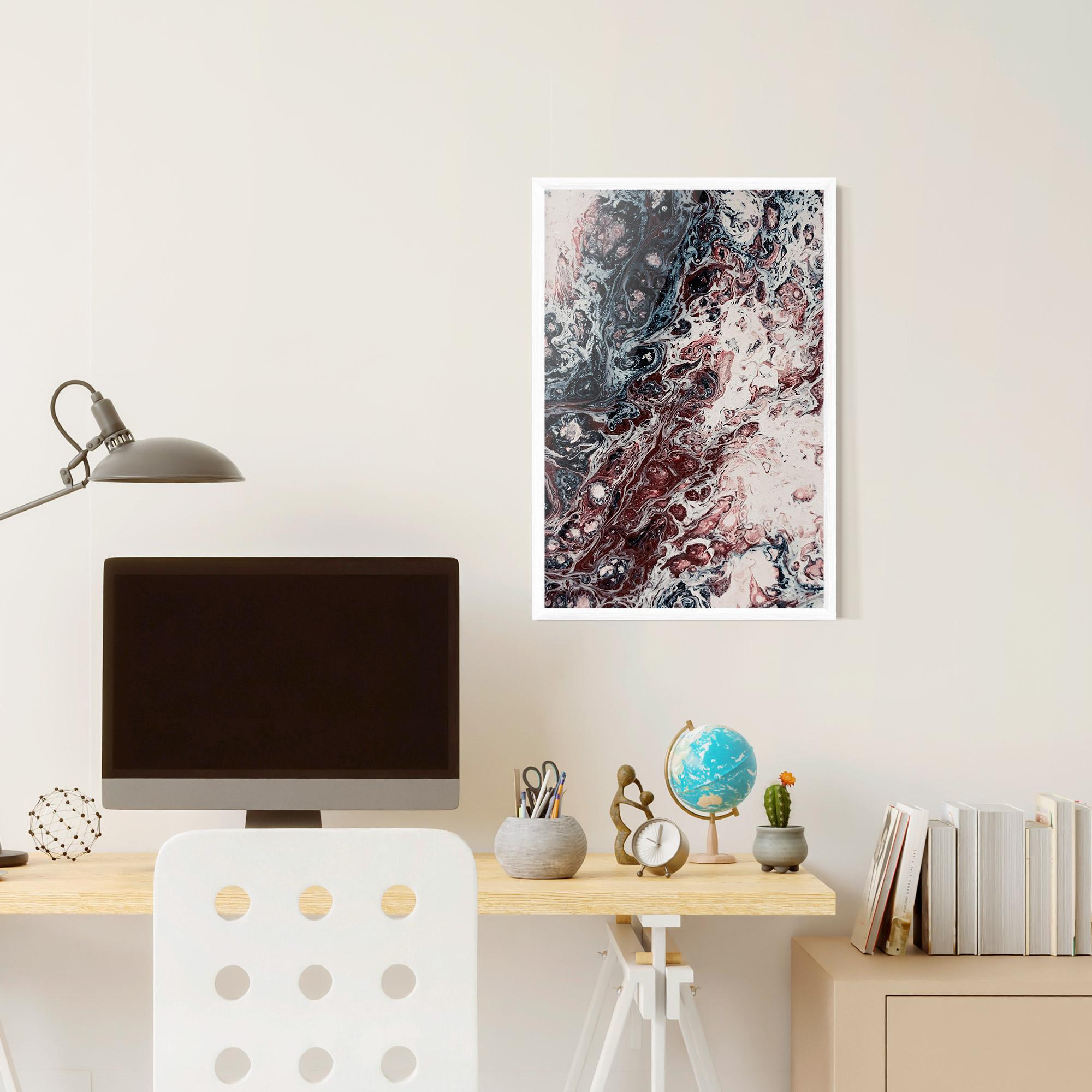 Plakat w Ramie Abstract Dark Red mockup 6