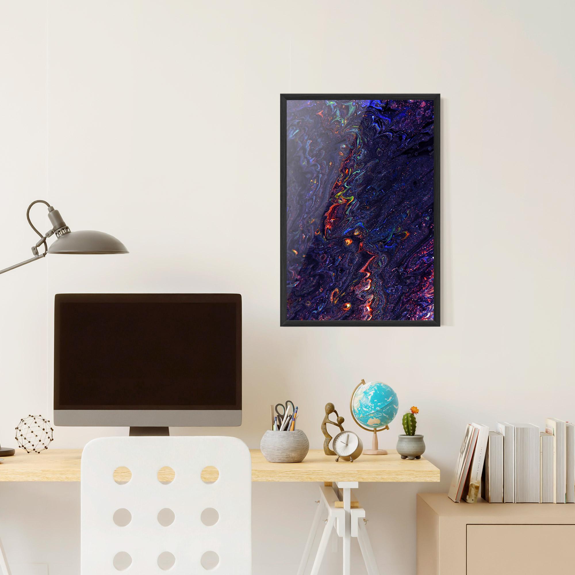 Plakat w Ramie Dark Purple Texture mockup 6