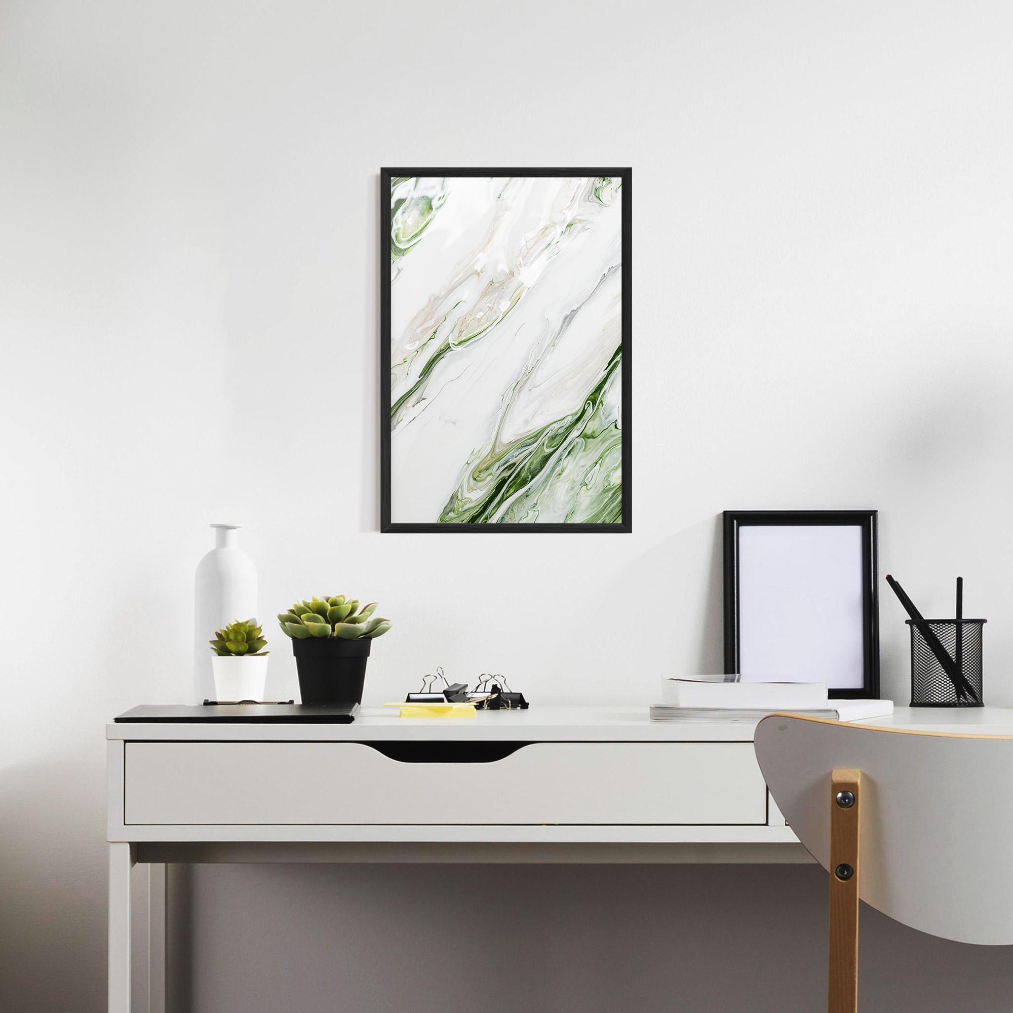 Plakat w Ramie Light Green Liquid mockup 7