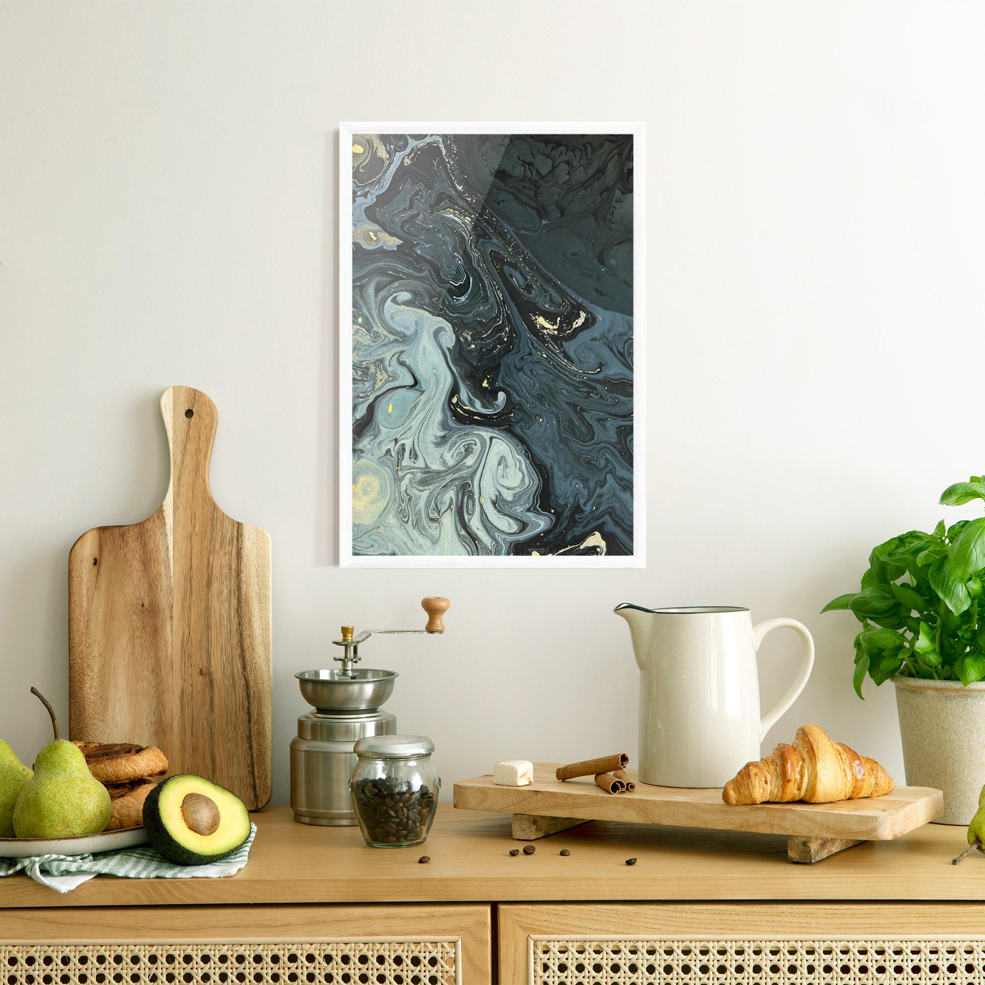 Plakat w Ramie Dark Green Painting mockup 8