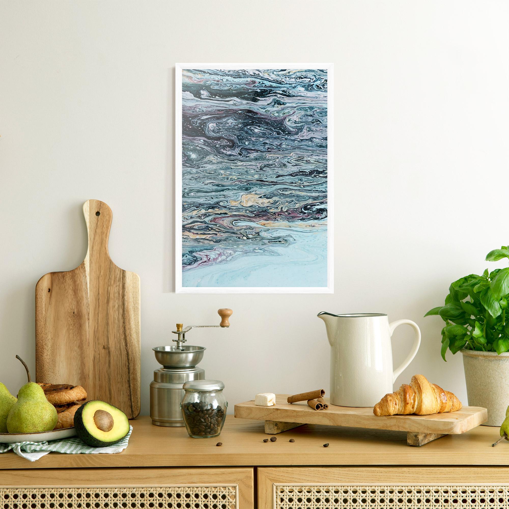 Plakat w Ramie Light Blue Abstract mockup 8