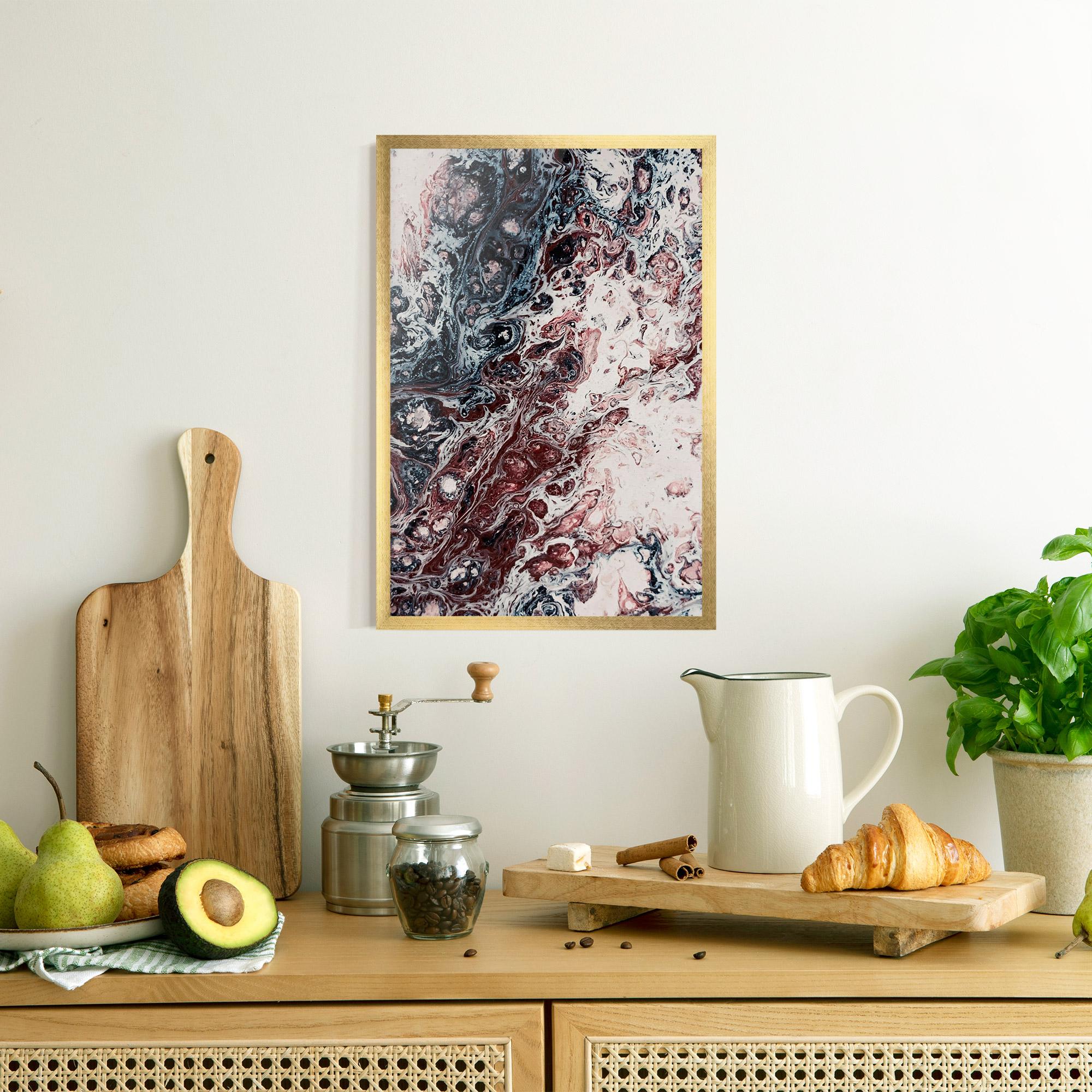 Plakat w Ramie Abstract Dark Red mockup 8