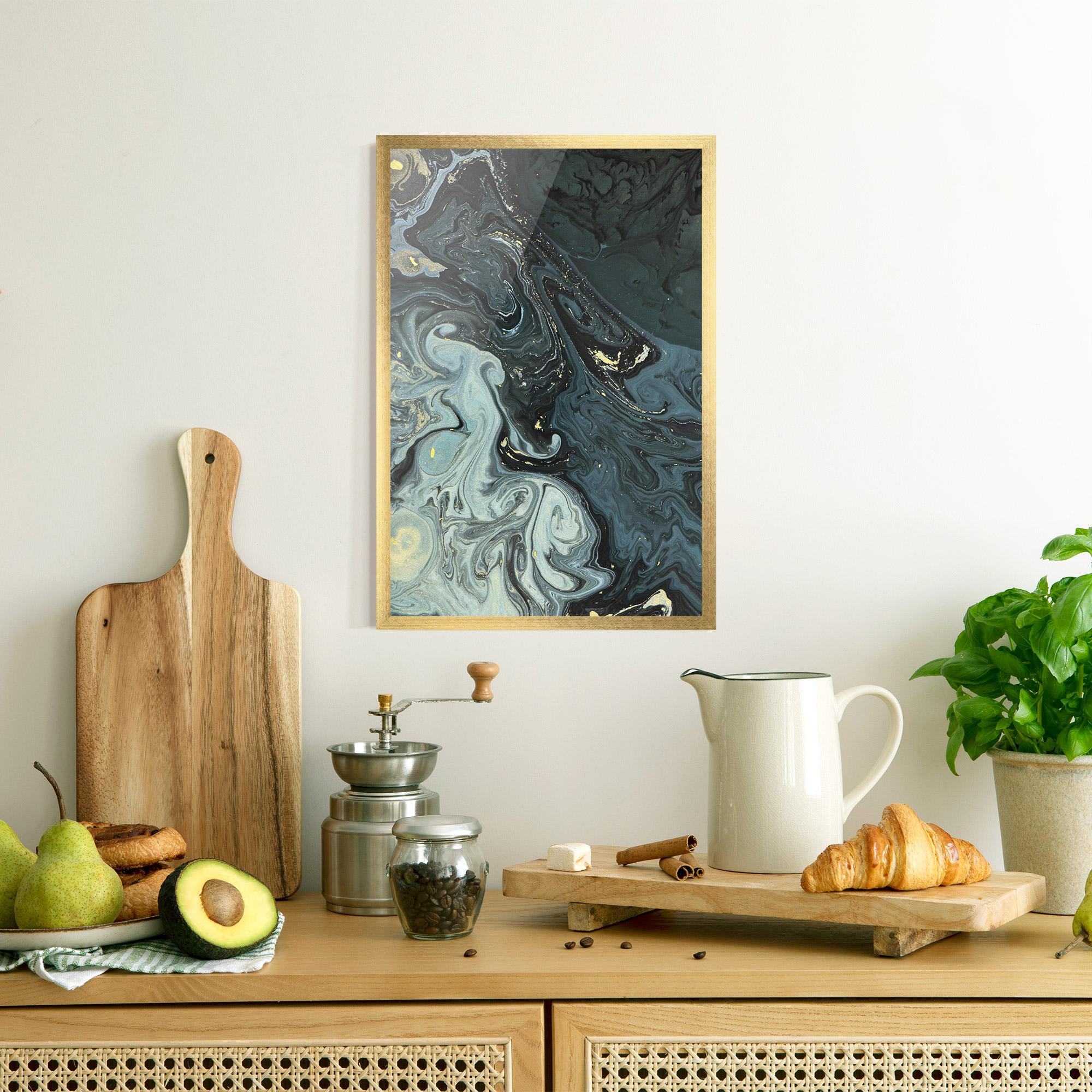 Plakat w Ramie Dark Green Painting mockup 8