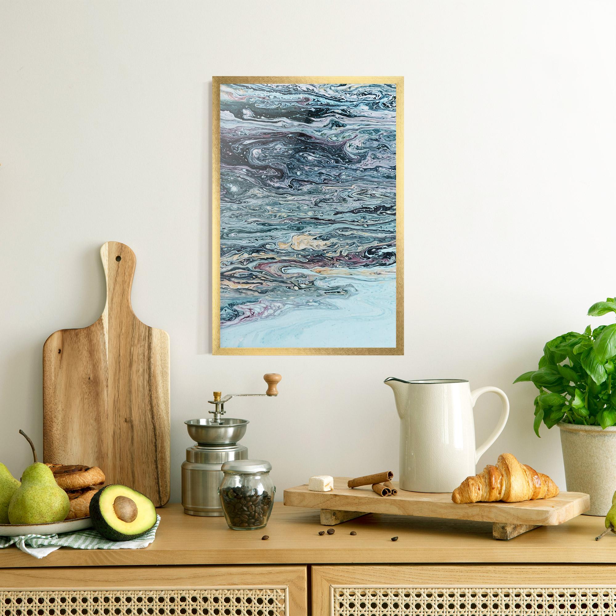 Plakat w Ramie Light Blue Abstract mockup 8