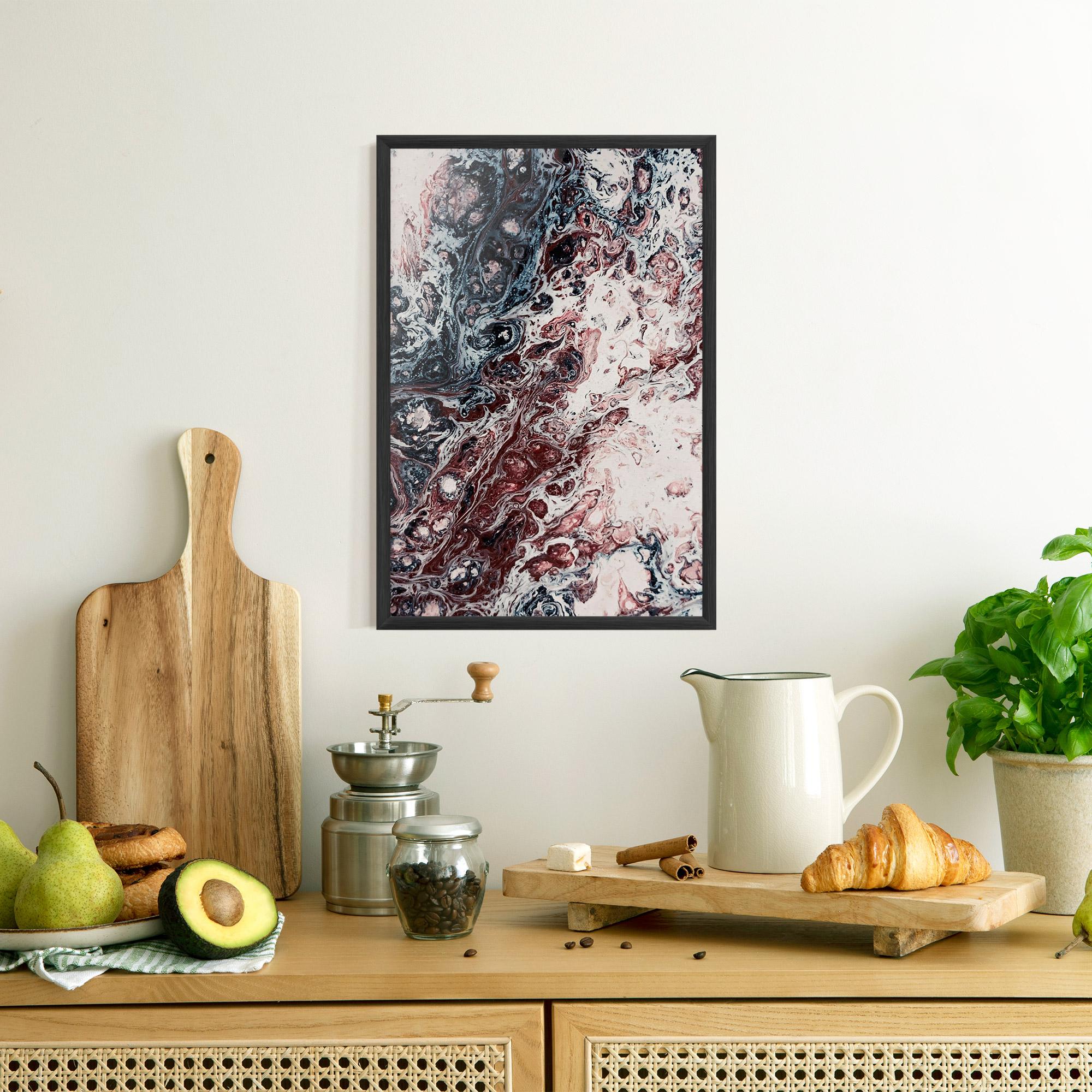 Plakat w Ramie Abstract Dark Red mockup 8