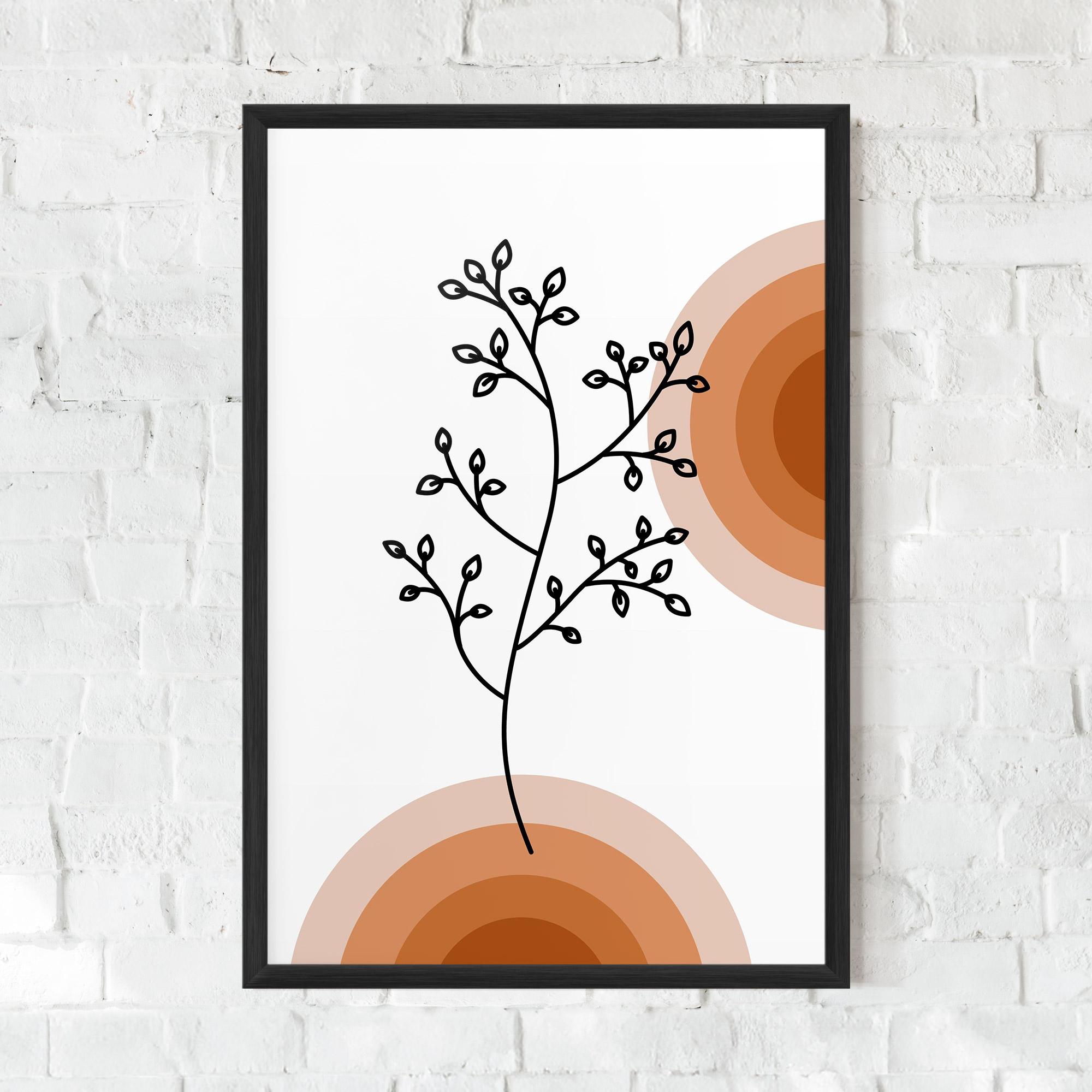Plakat w Ramie Plant Orange Circle mockup 0