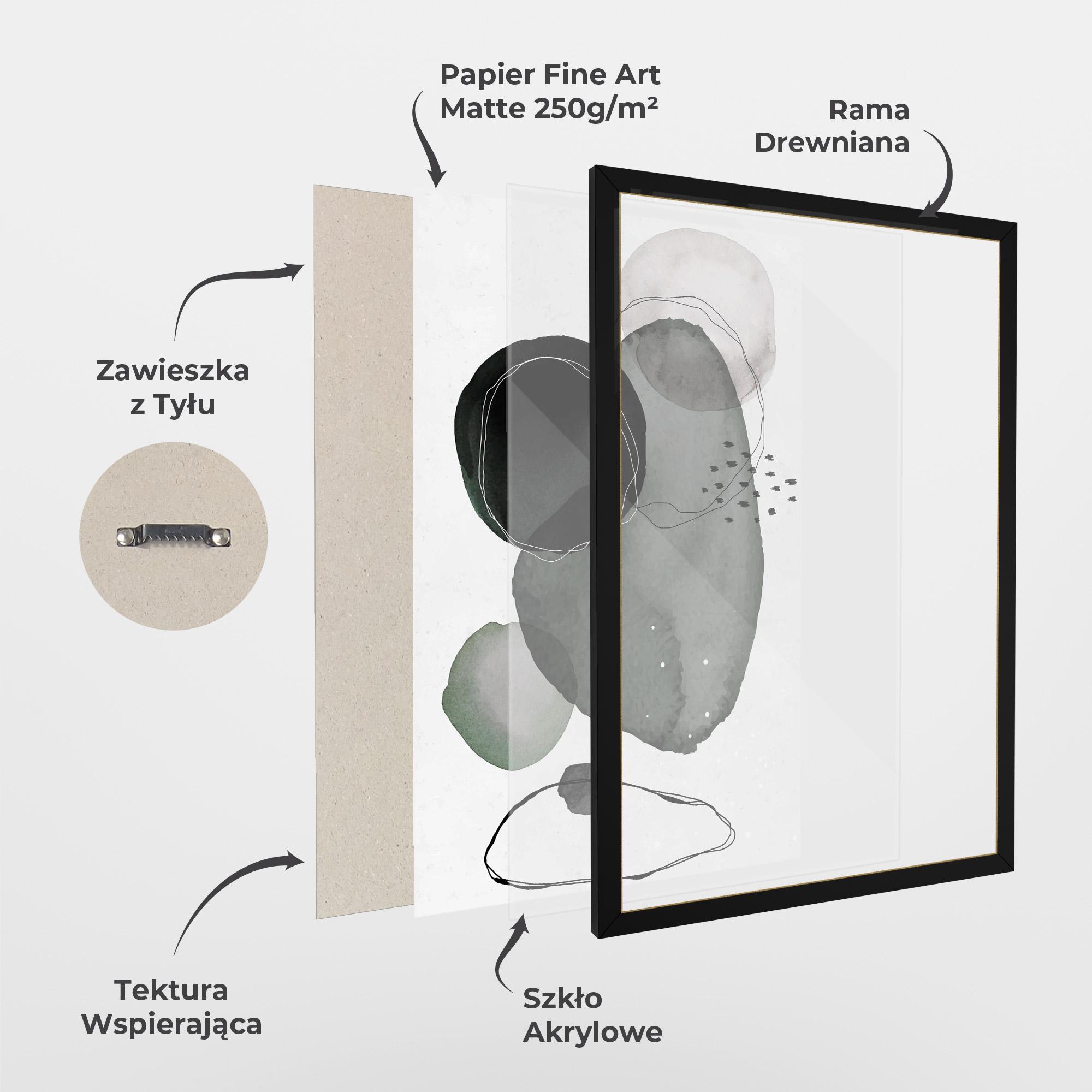 Plakat w Ramie Green Watercolor mockup 1