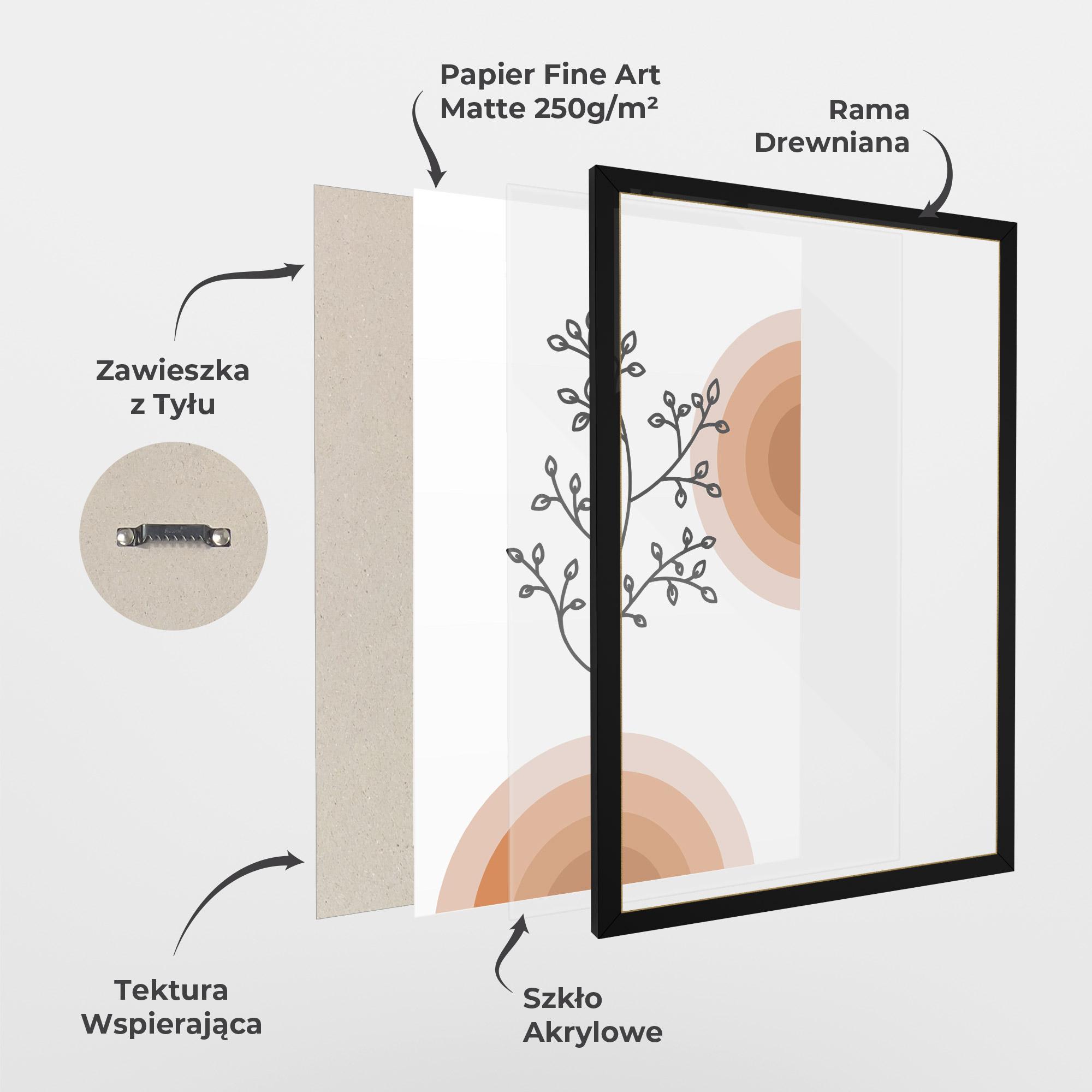 Plakat w Ramie Plant Orange Circle mockup 1