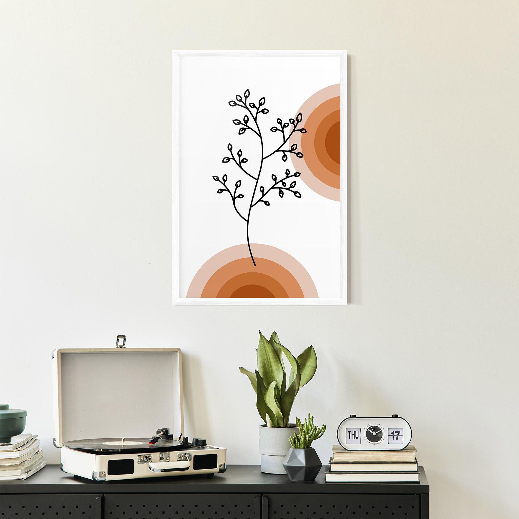 Plakat w Ramie Plant Orange Circle mockup 2