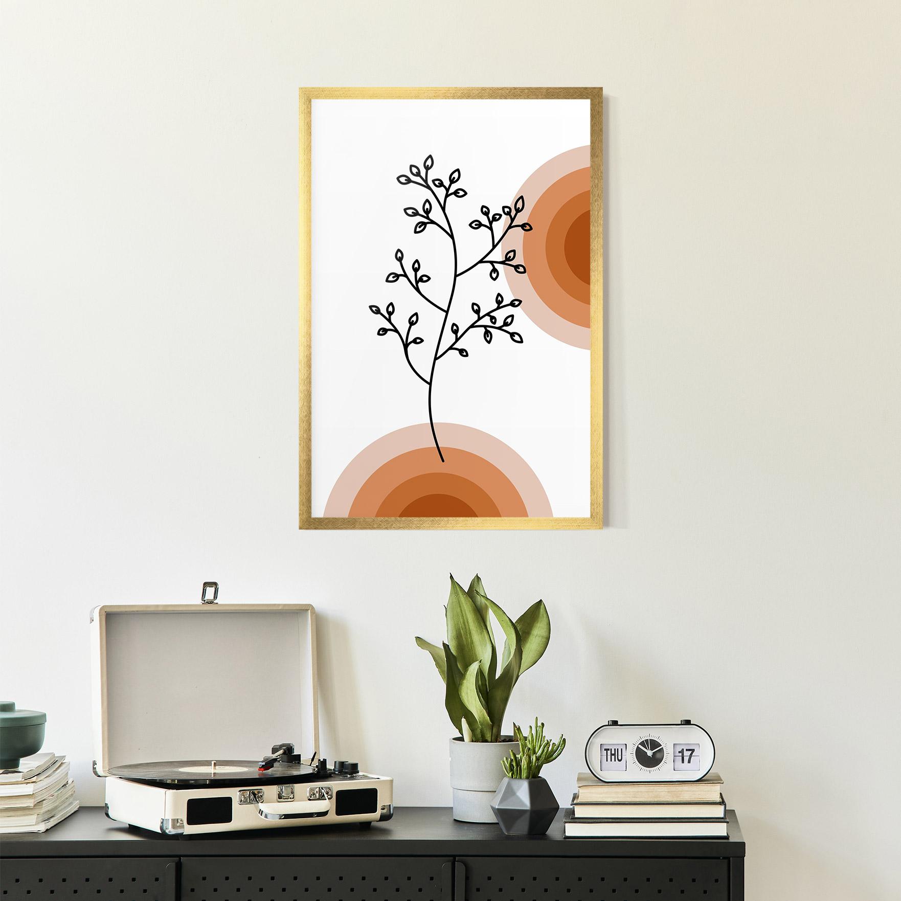 Plakat w Ramie Plant Orange Circle mockup 2