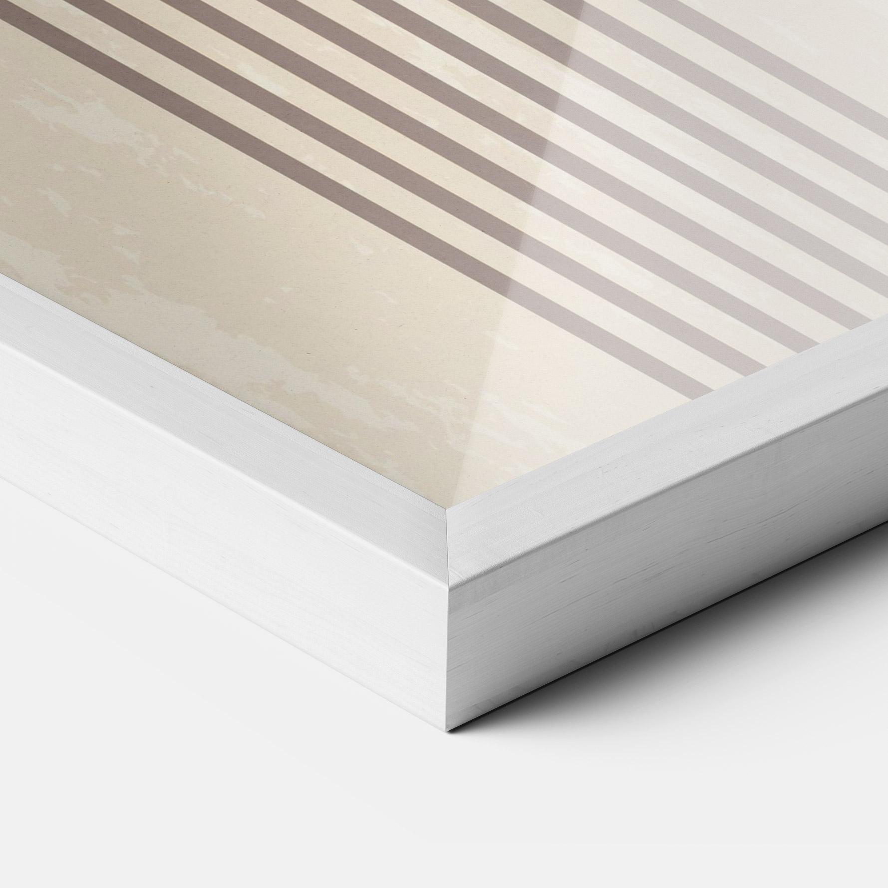 Plakat w Ramie Cream Blue Circles mockup 3