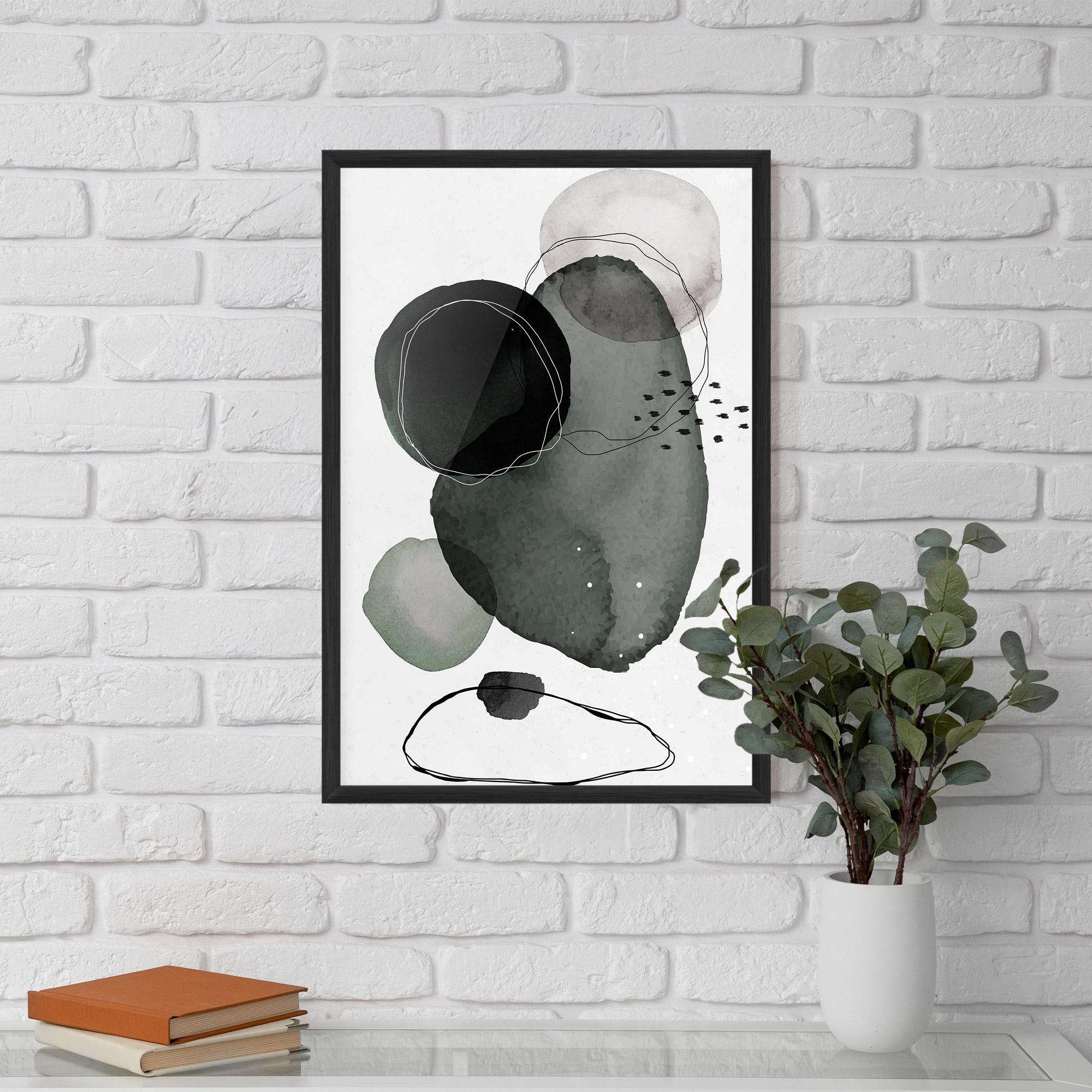 Plakat w Ramie Green Watercolor mockup 5