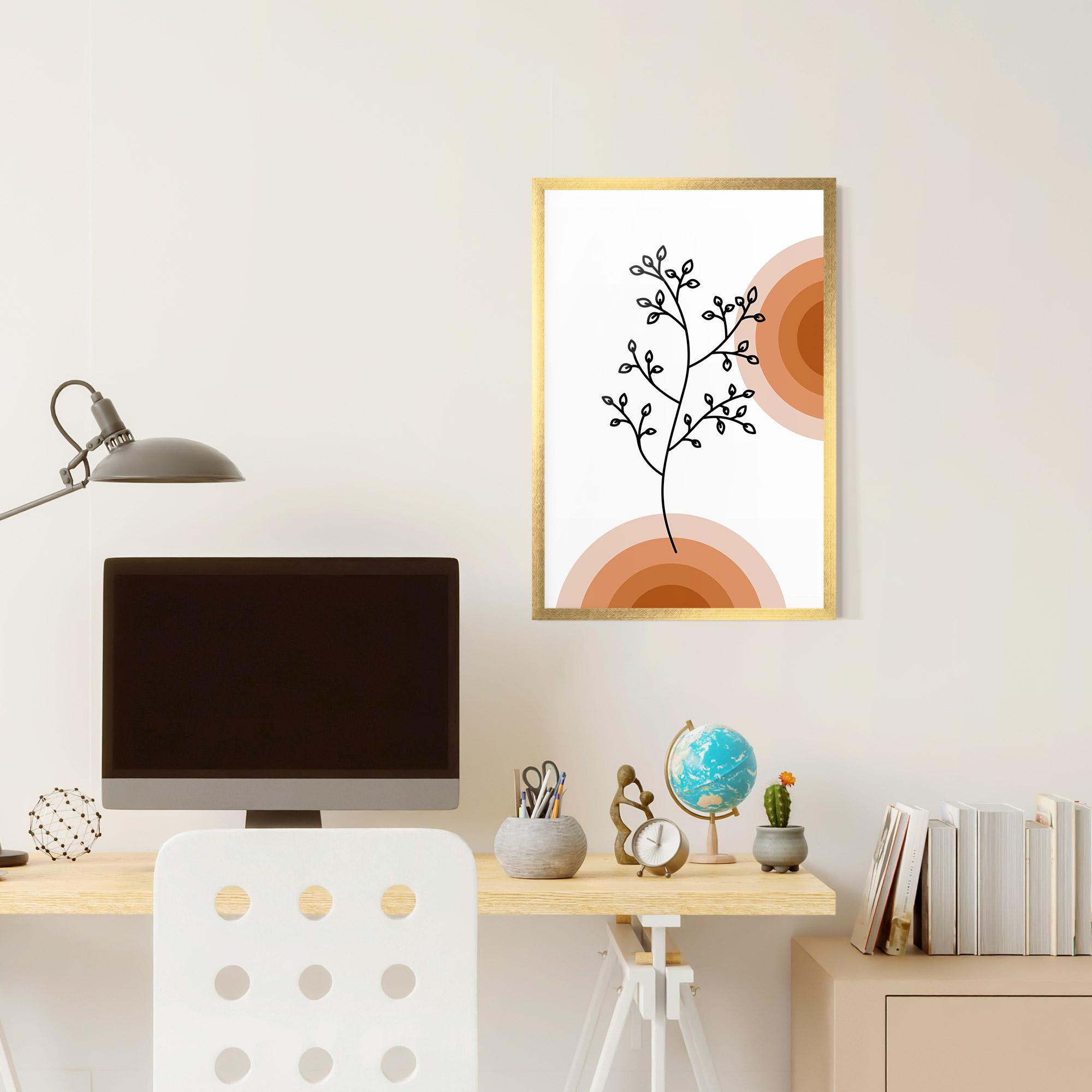 Plakat w Ramie Plant Orange Circle mockup 6