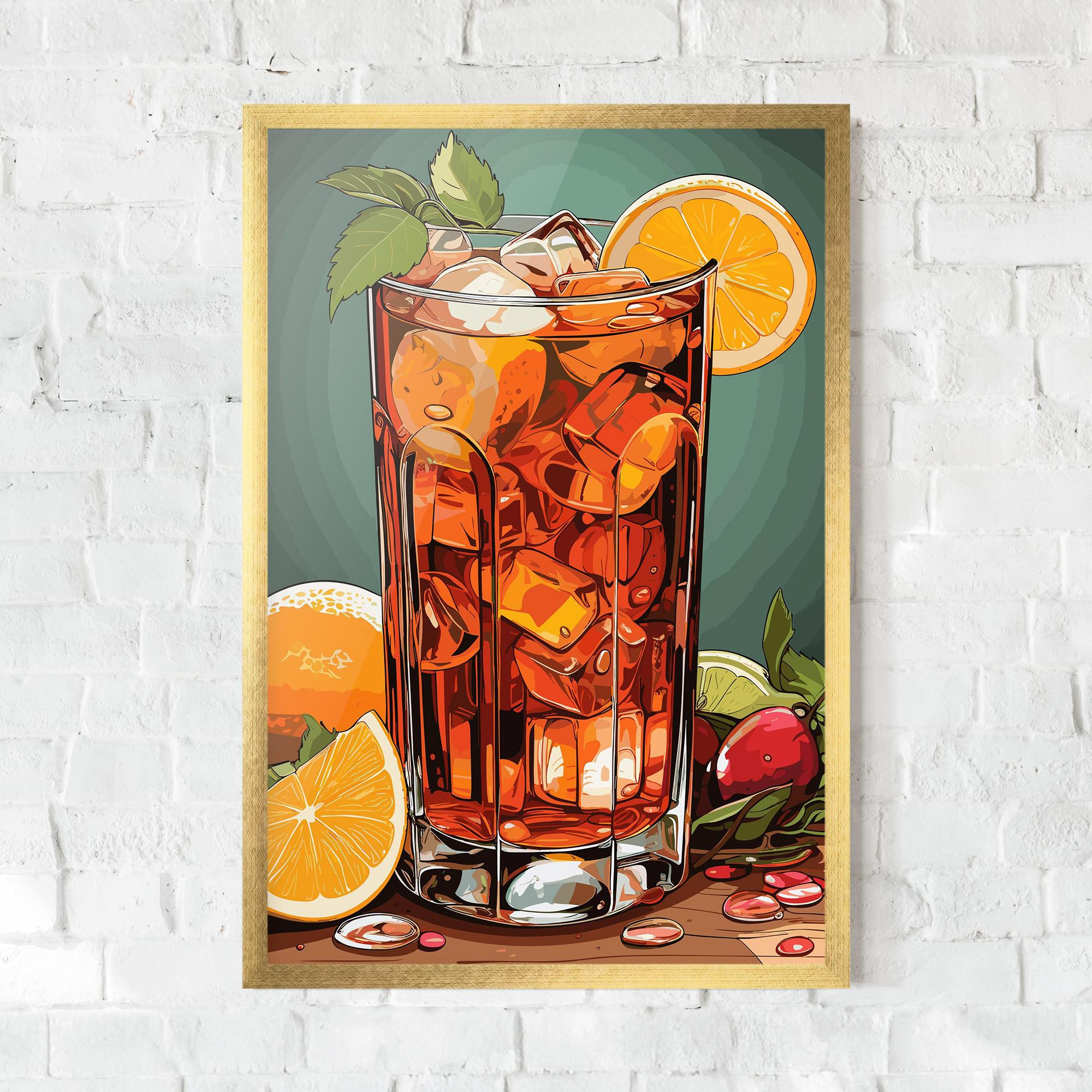 Plakat w Ramie Brown Cocktail mockup 0