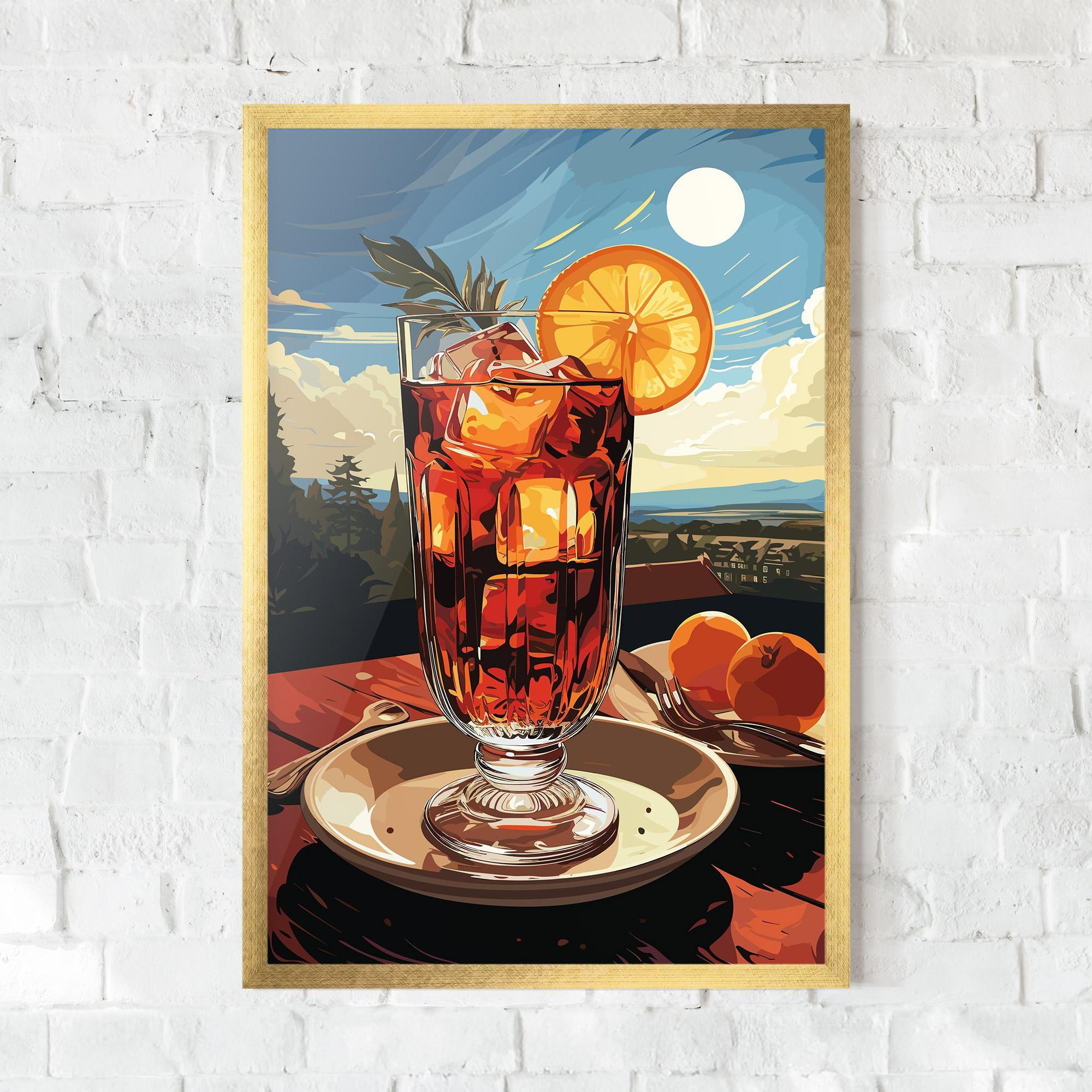 Plakat w Ramie Cocktail Orange mockup 0