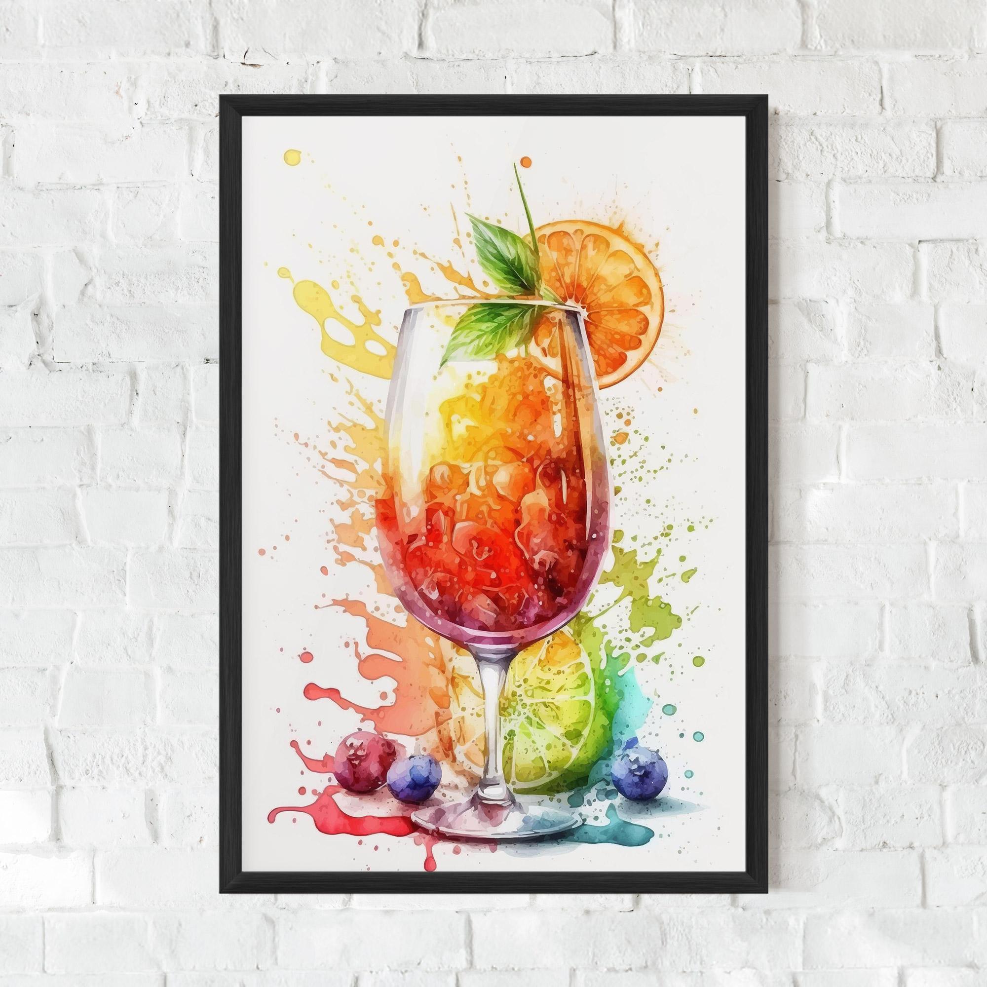 Plakat w Ramie Watercolor Juice mockup 0