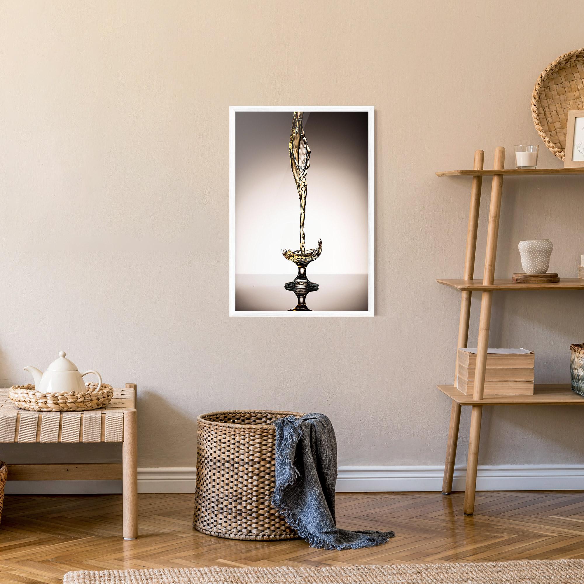 Plakat w Ramie White Wine Splash mockup 9