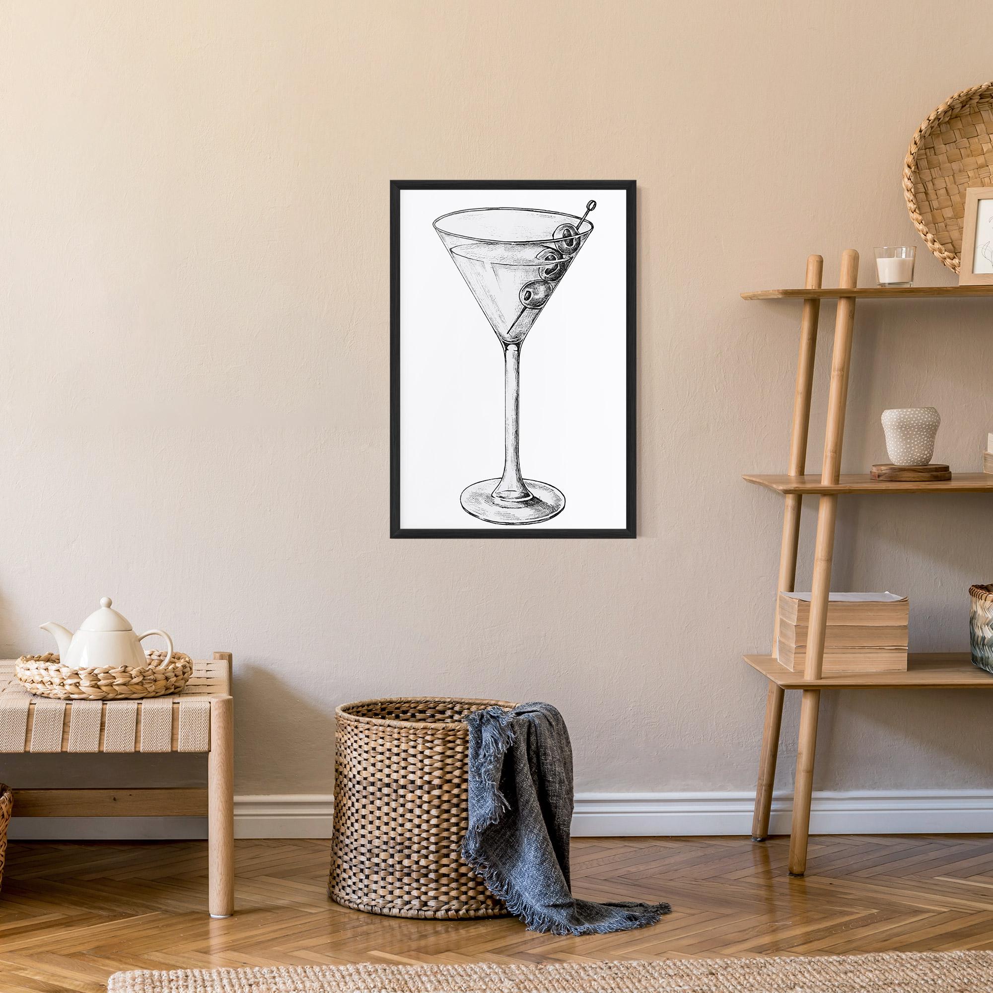 Plakat w Ramie Hand Drawn Glass mockup 9