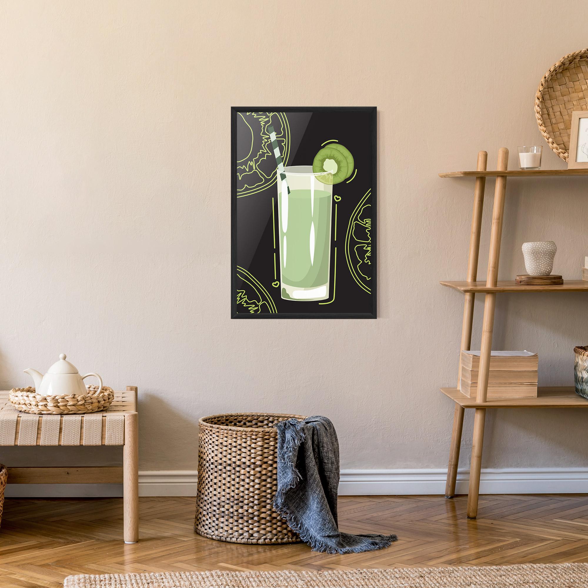 Plakat w Ramie Kiwi Drink mockup 9