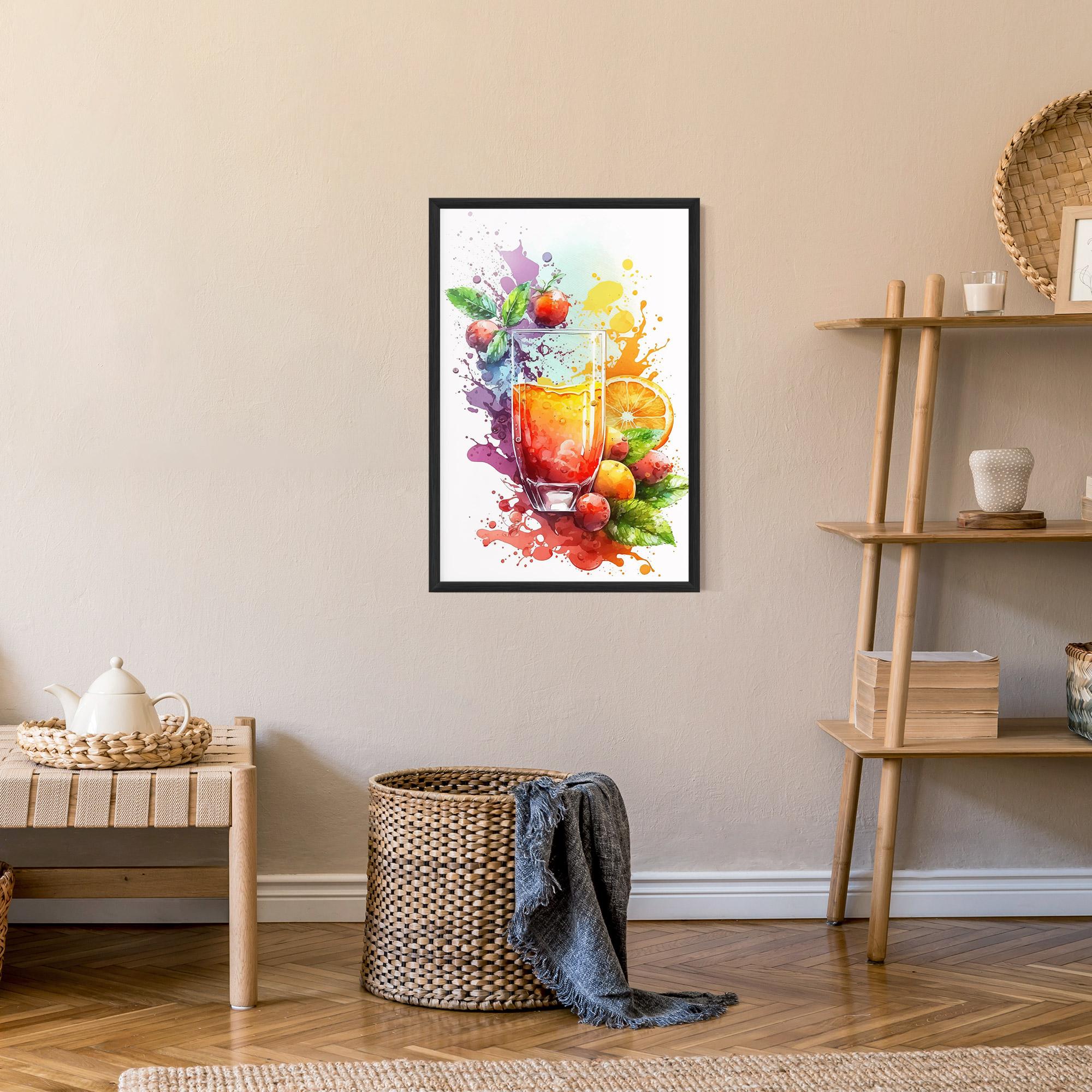 Plakat w Ramie Watercolor Drink mockup 9