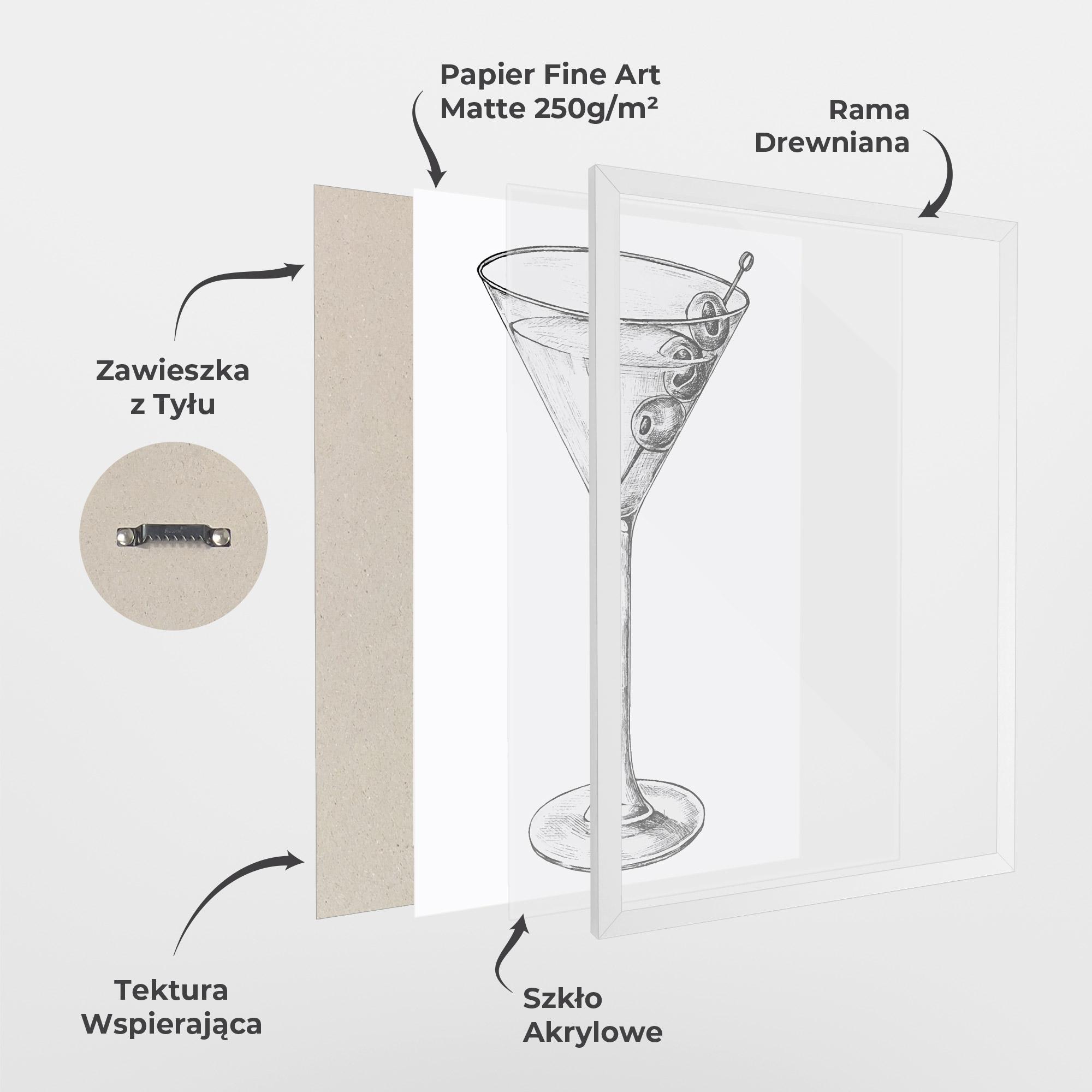 Plakat w Ramie Hand Drawn Glass mockup 1