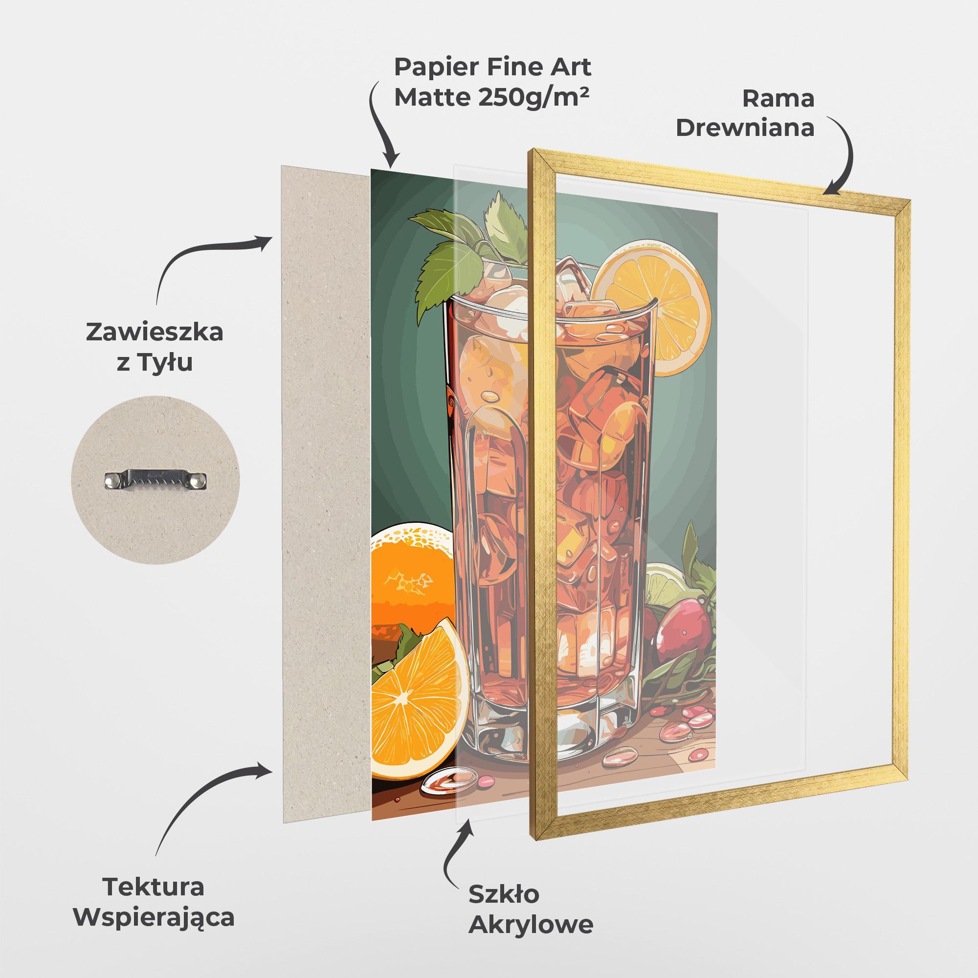 Plakat w Ramie Brown Cocktail mockup 1