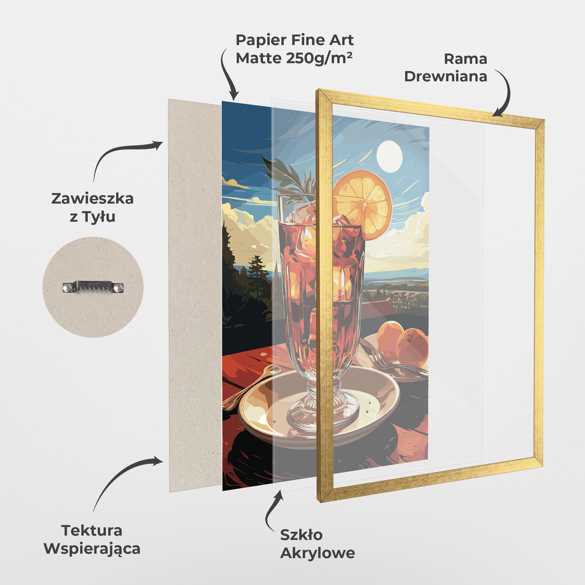 Plakat w Ramie Cocktail Orange mockup 1