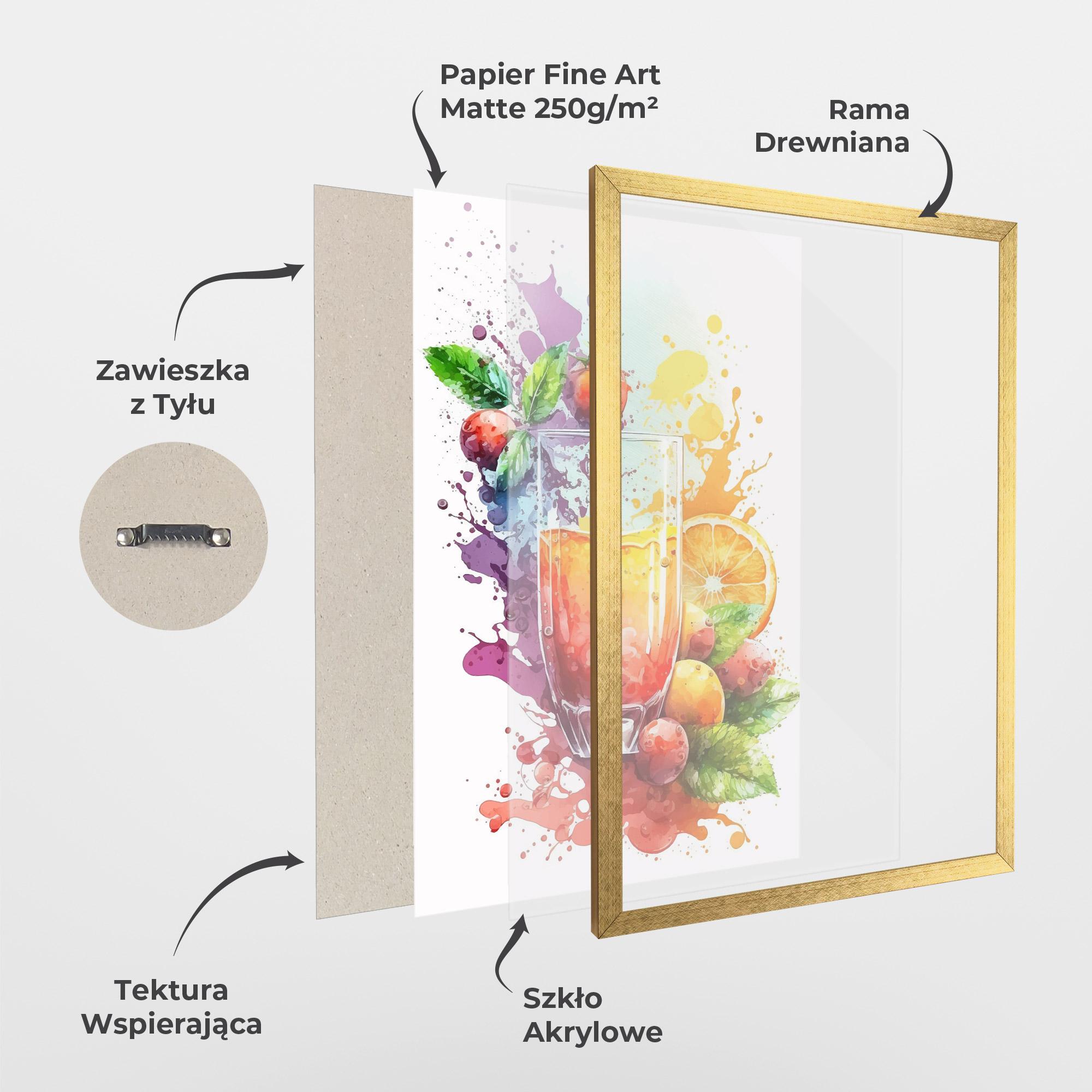 Plakat w Ramie Watercolor Drink mockup 1