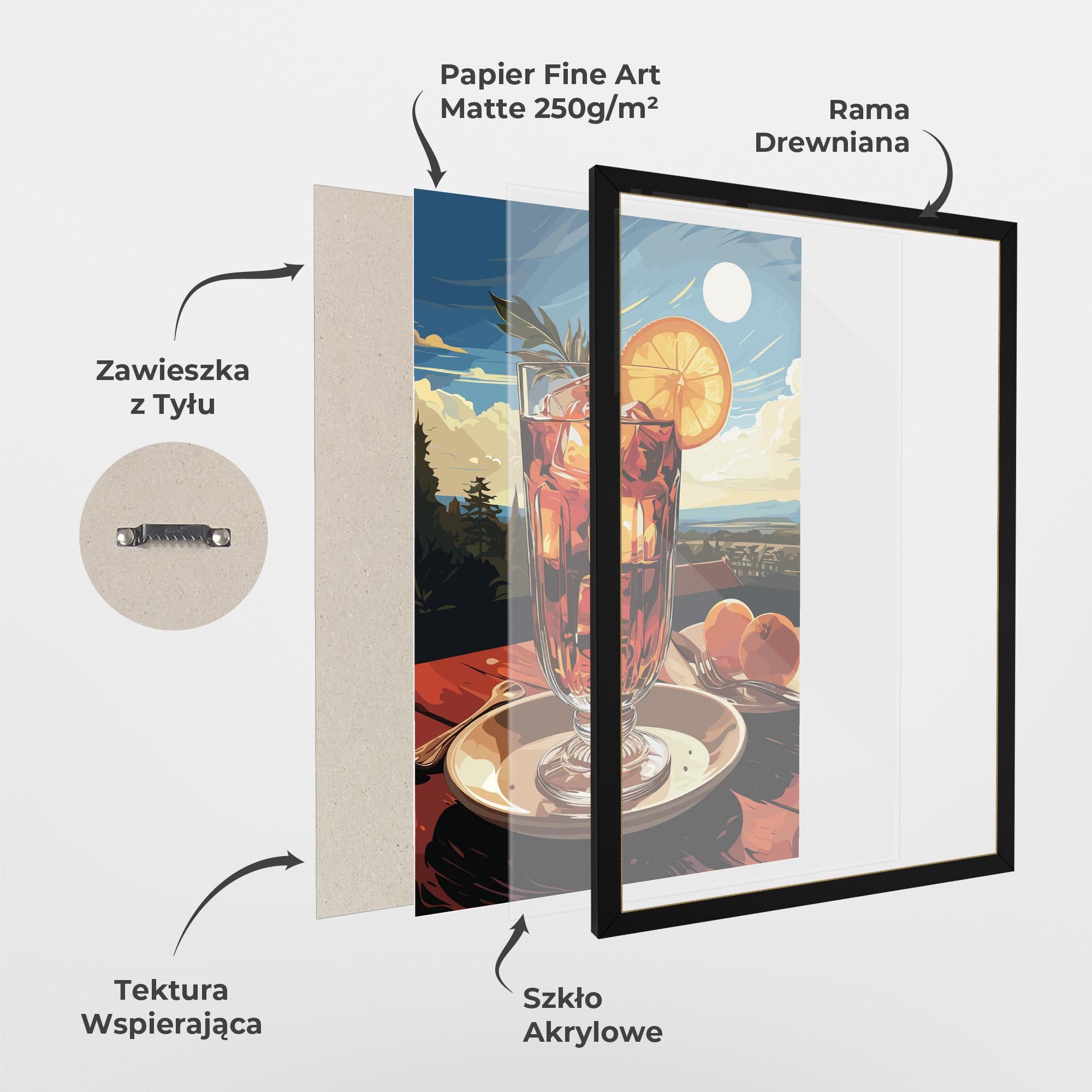 Plakat w Ramie Cocktail Orange mockup 1