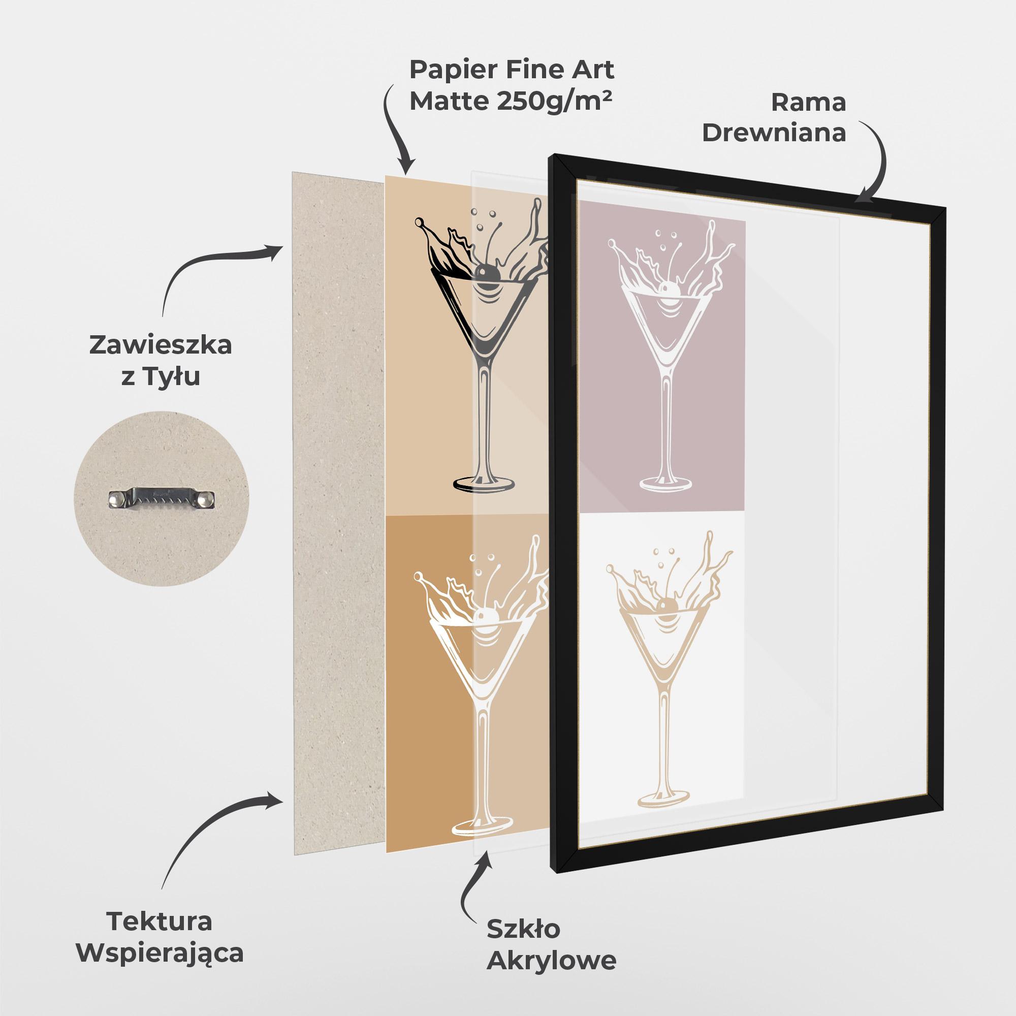 Plakat w Ramie Drinks Mix mockup 1